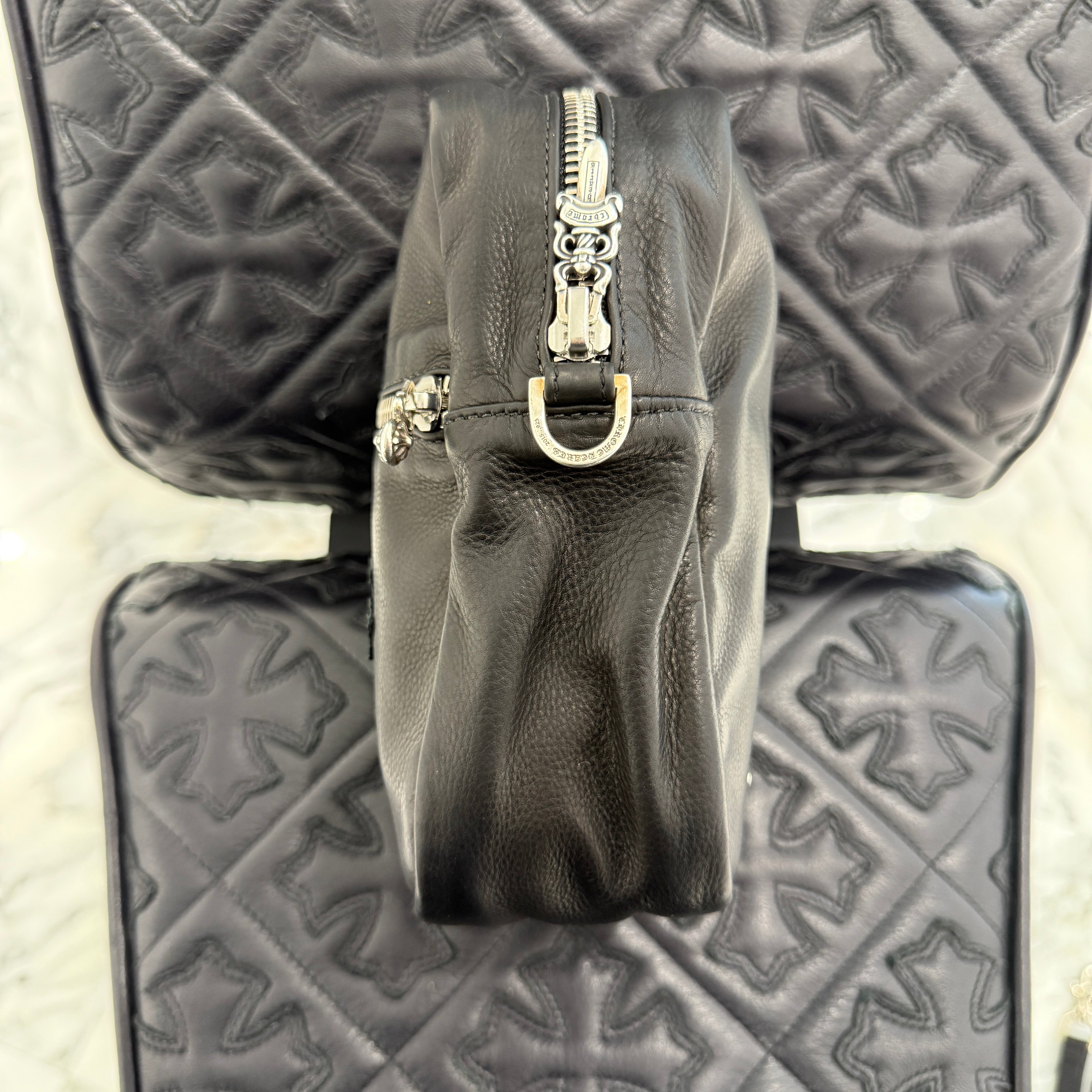 CHROME HEARTS TAKAMINI 3 Cemetery Cross Leather Patch Leather Shoulder Bag クロムハーツ タカミニ 3セメタリークロスレザーパッチ レザー ショルダーバッグ