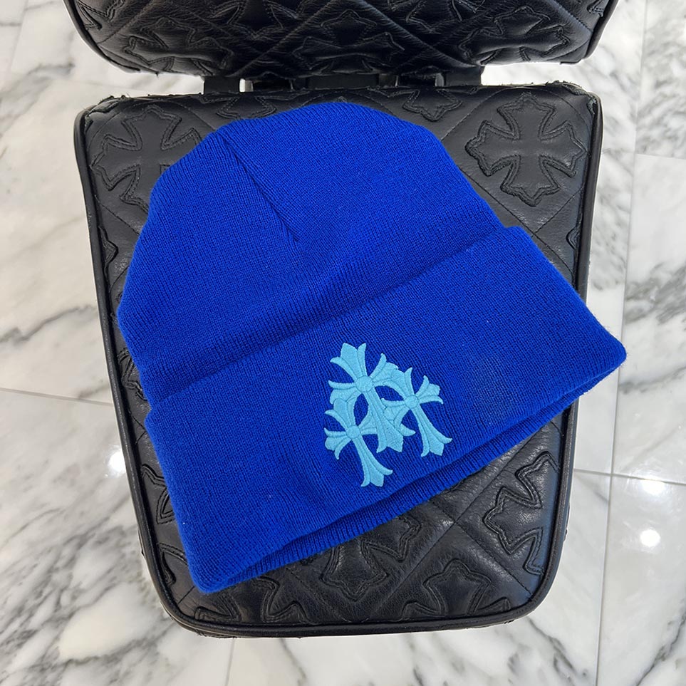CHROME HEARTS Triple Cross Embroidery Beanie Size ONE SIZE（23cm）クロムハーツ トリプルクロス刺繍 ビーニー