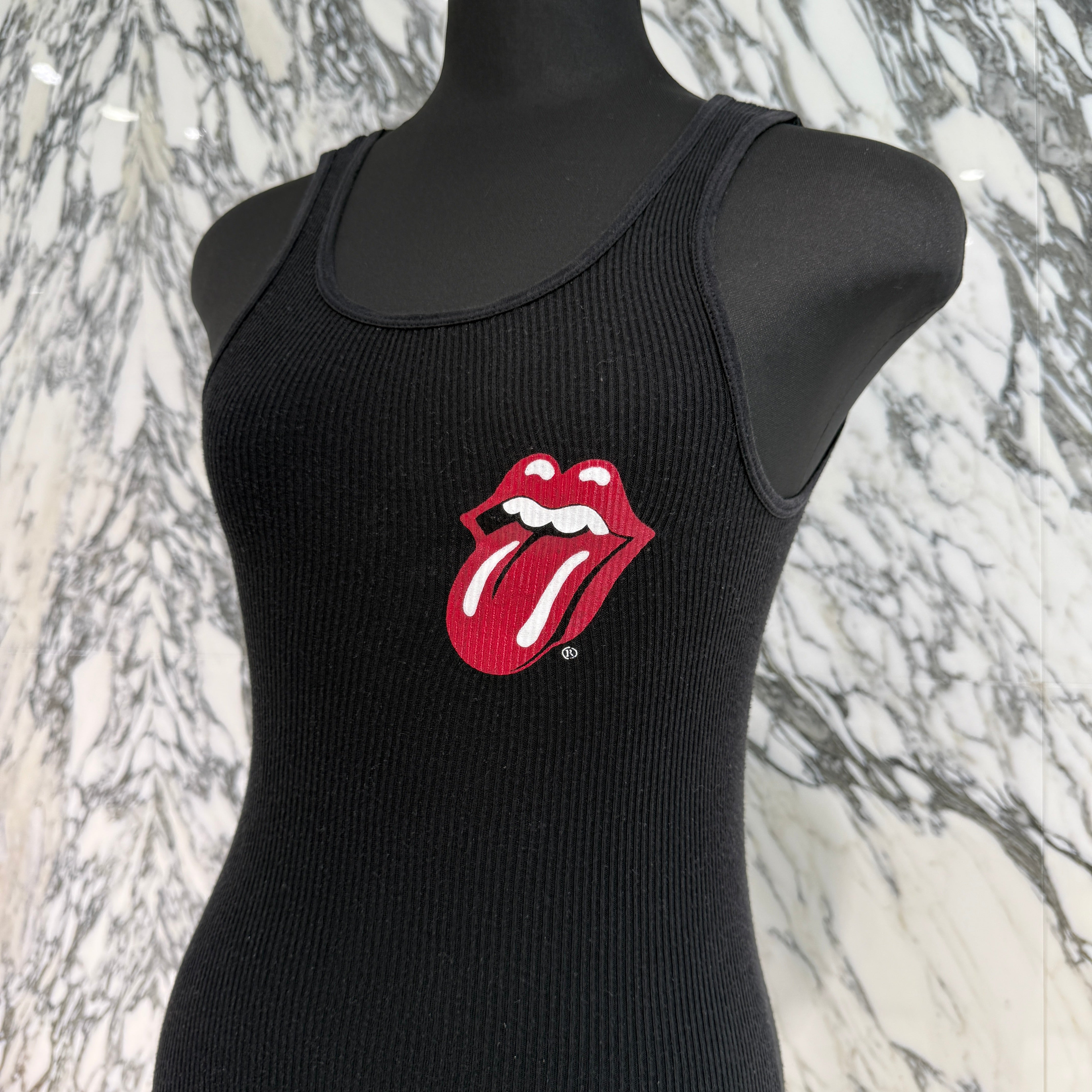 CHROME HEARTS × The Rolling Stones Lip And Tongue Horseshoe Lib Tank Top Size XS クロムハーツ × ローリングストーンズ リップアンドタン ホースシュー リブ タンクトップ サイズXS