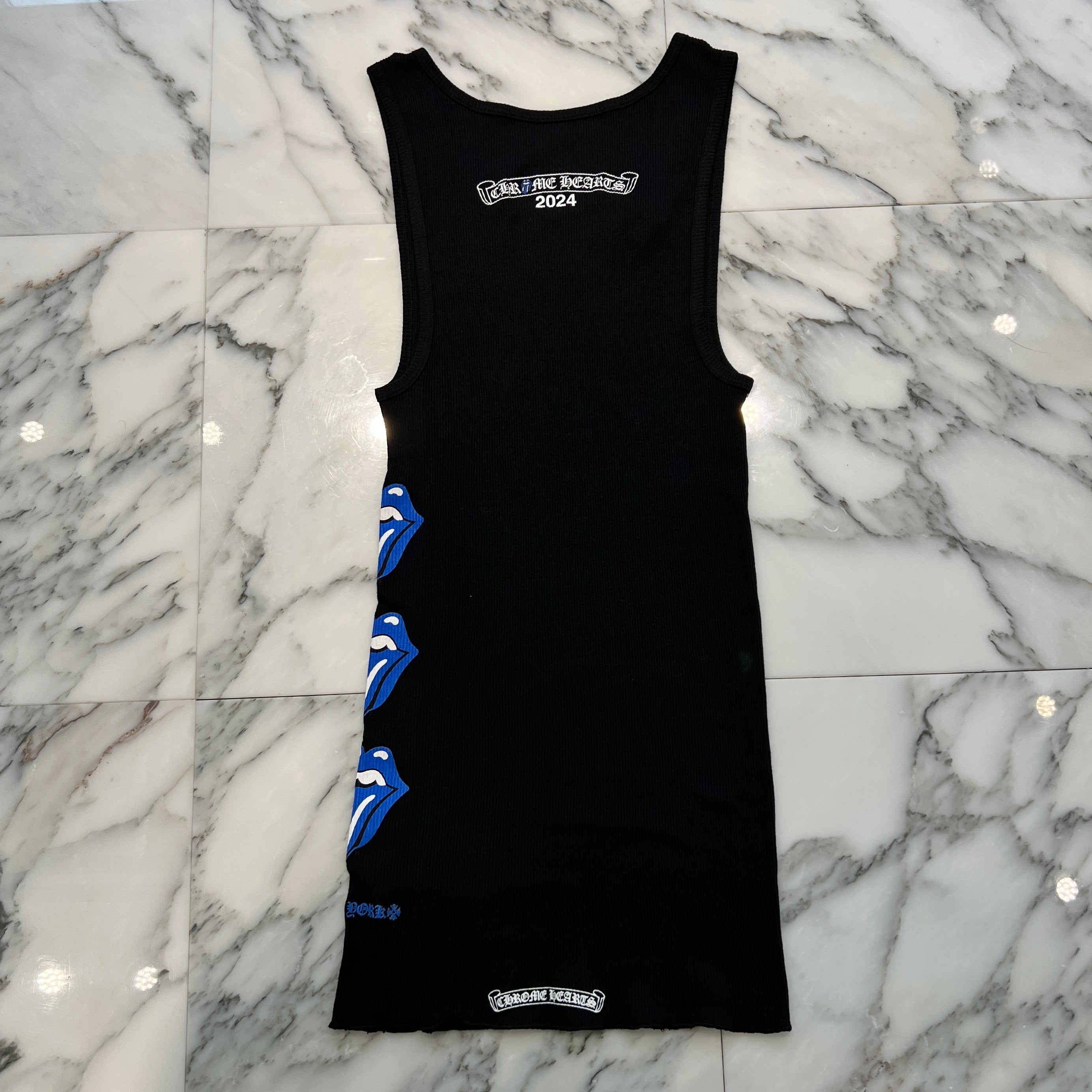 CHROME HEARTS × The Rolling Stones 2024SS Side Lip & Tongue Tank Top Size L クロムハーツ × ローリングストーンズ サイド リップ&タン タンクトップ サイズL