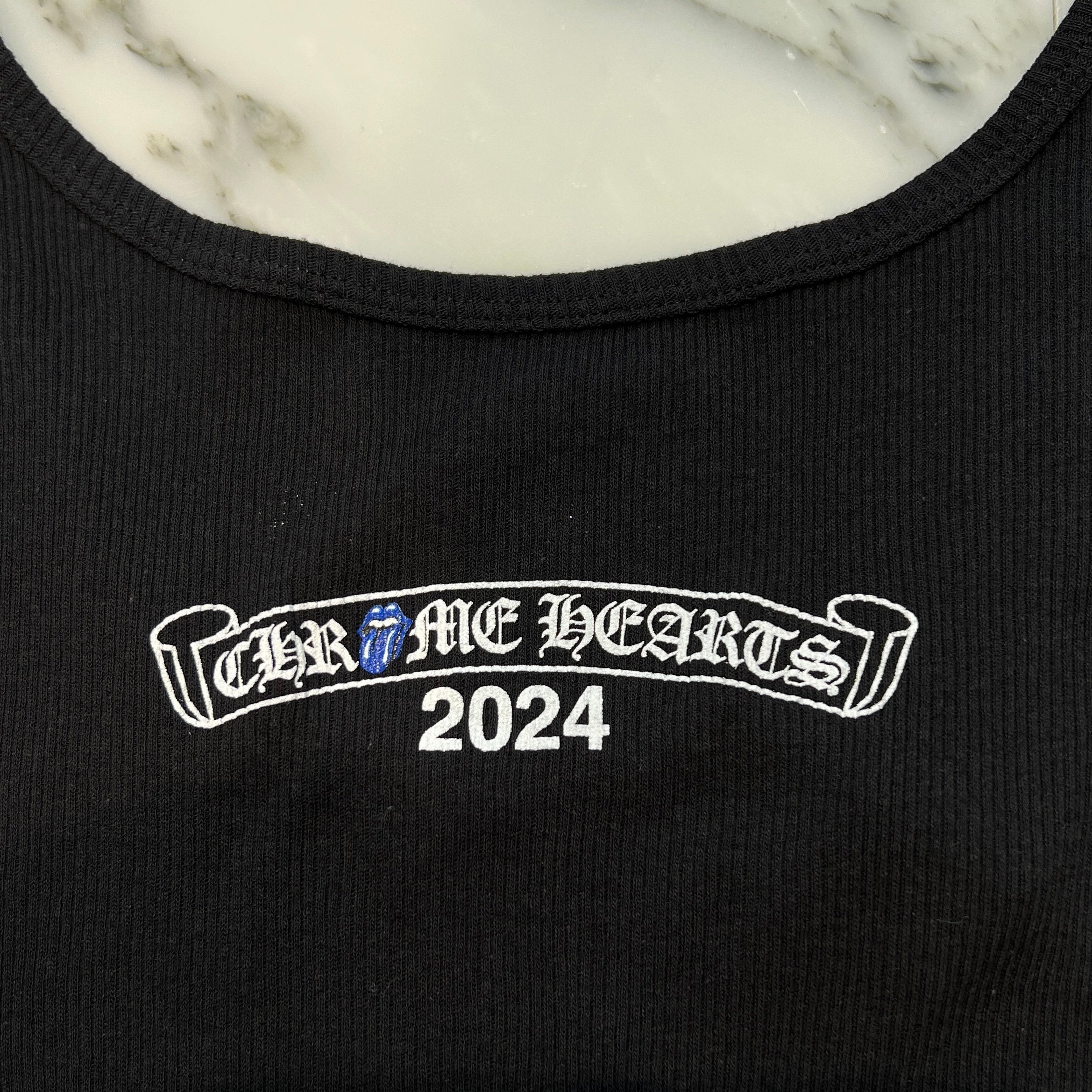 CHROME HEARTS × The Rolling Stones 2024SS Side Lip & Tongue Tank Top Size L クロムハーツ × ローリングストーンズ サイド リップ&タン タンクトップ サイズL