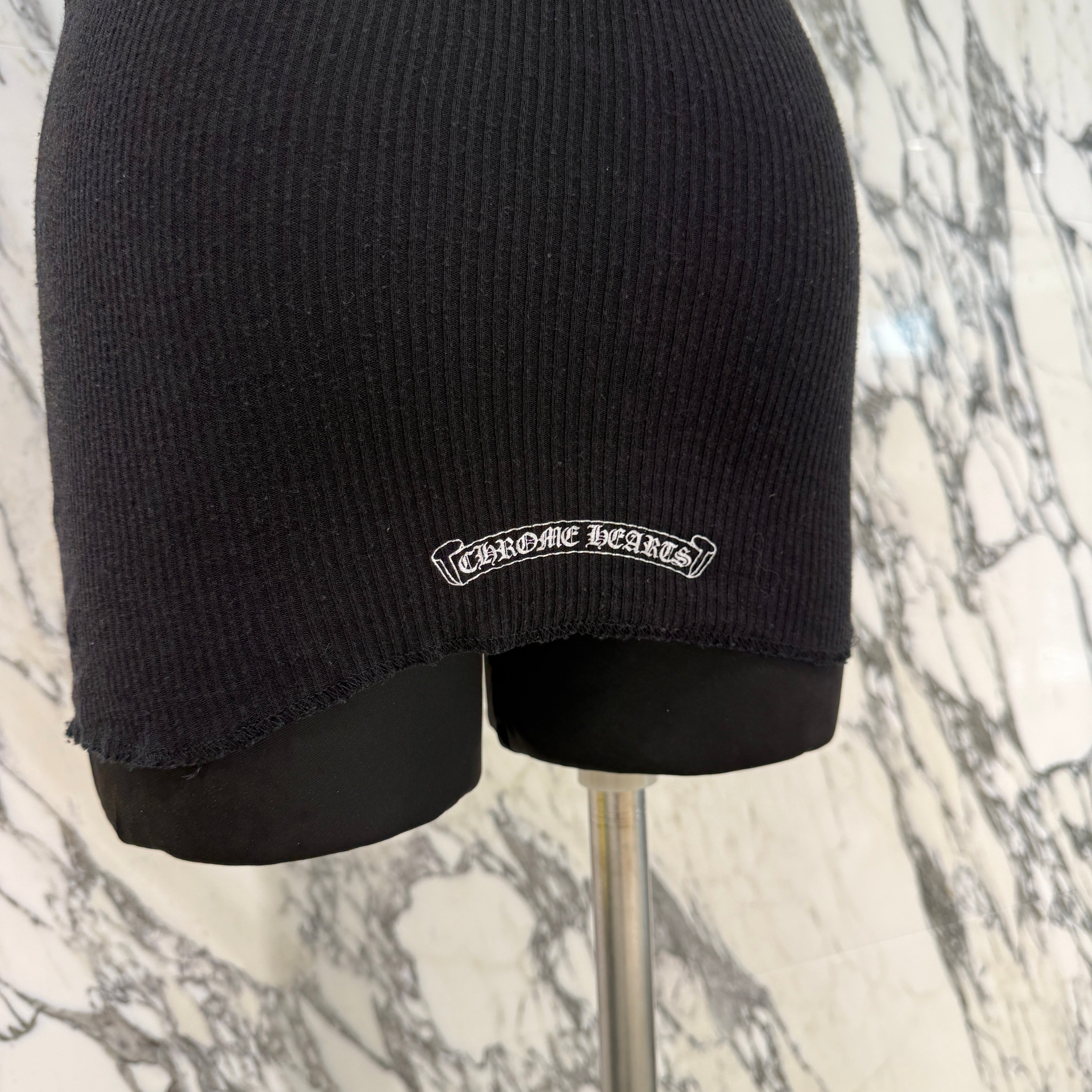 CHROME HEARTS × The Rolling Stones Lip And Tongue Horseshoe Lib Tank Top Size XS クロムハーツ × ローリングストーンズ リップアンドタン ホースシュー リブ タンクトップ サイズXS