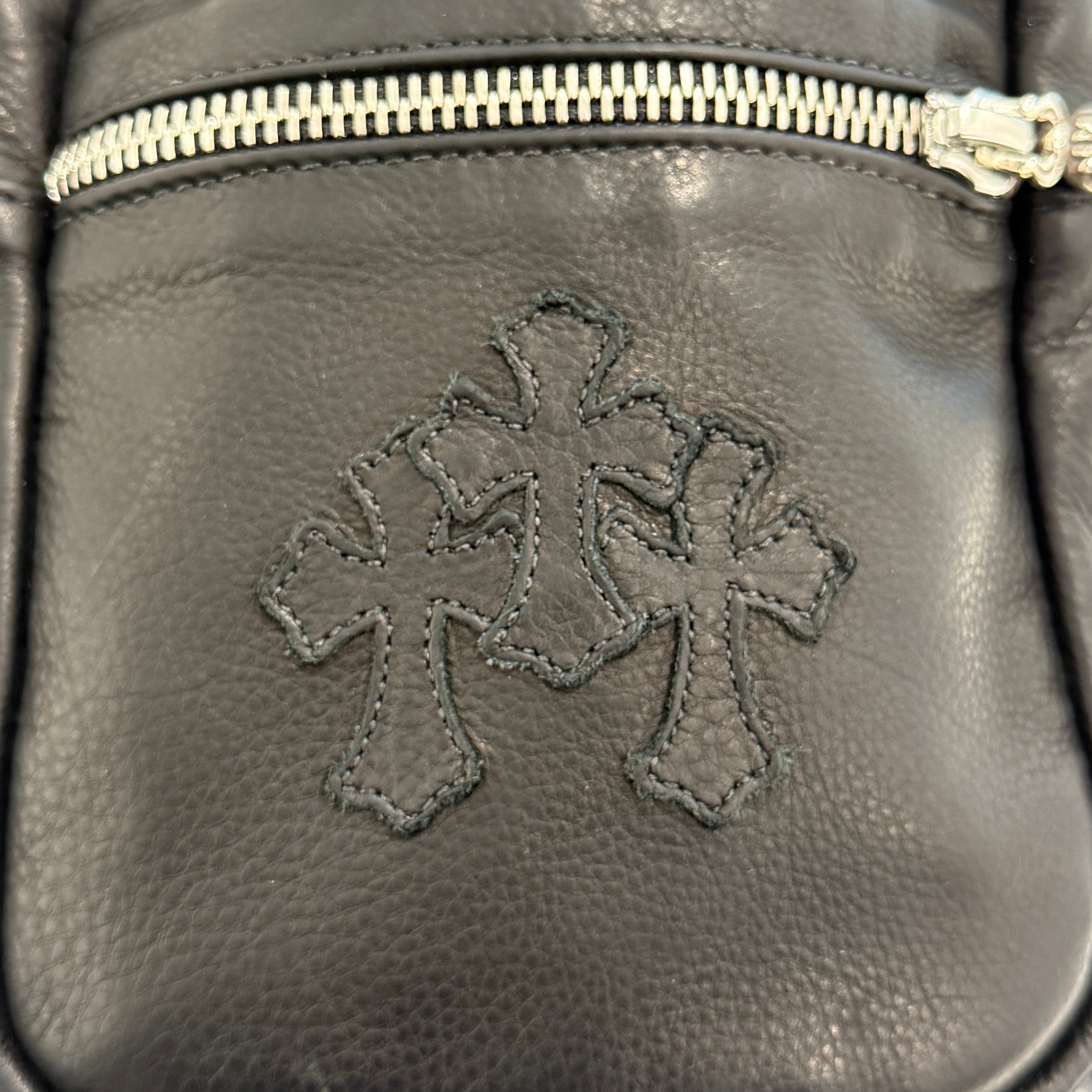 CHROME HEARTS TAKAMINI 3 Cemetery Cross Leather Patch Leather Shoulder Bag クロムハーツ タカミニ 3セメタリークロスレザーパッチ レザー ショルダーバッグ