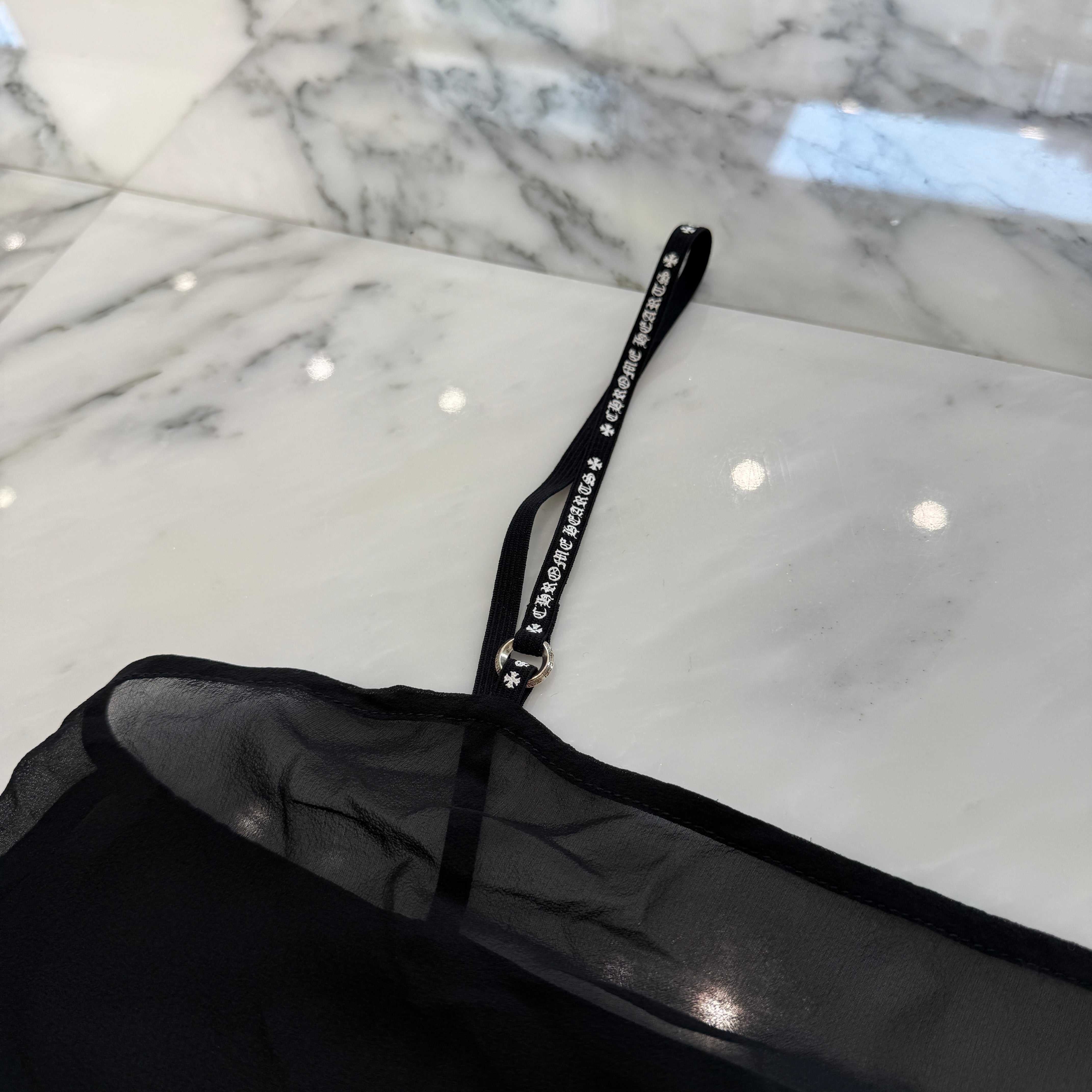 CHROME HEARTS CH Logo Shoulder Strap Silk Camisole Size XS クロムハーツ CHロゴ ショルダーストラップ シルク キャミソール サイズXS