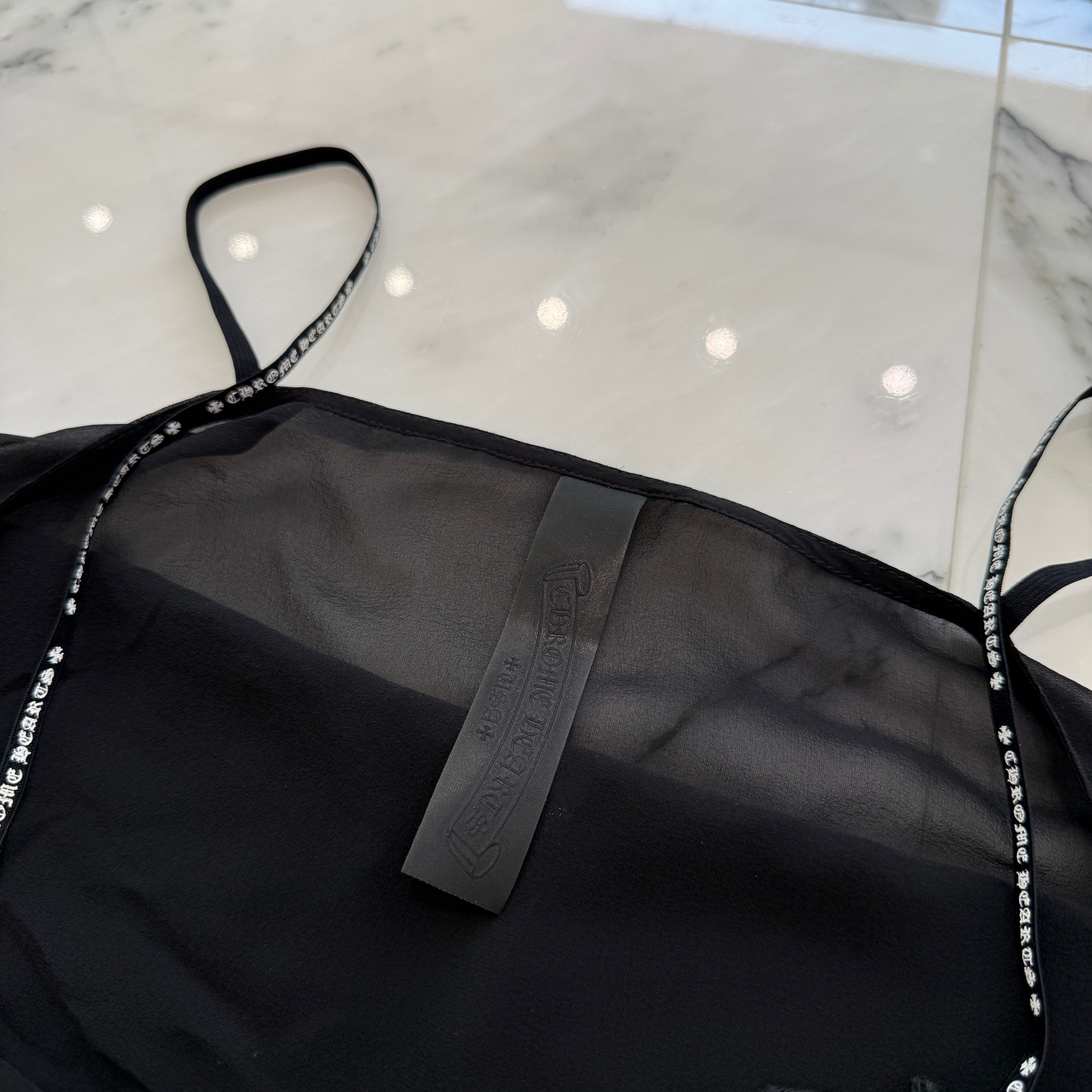 CHROME HEARTS CH Logo Shoulder Strap Silk Camisole Size XS クロムハーツ CHロゴ ショルダーストラップ シルク キャミソール サイズXS