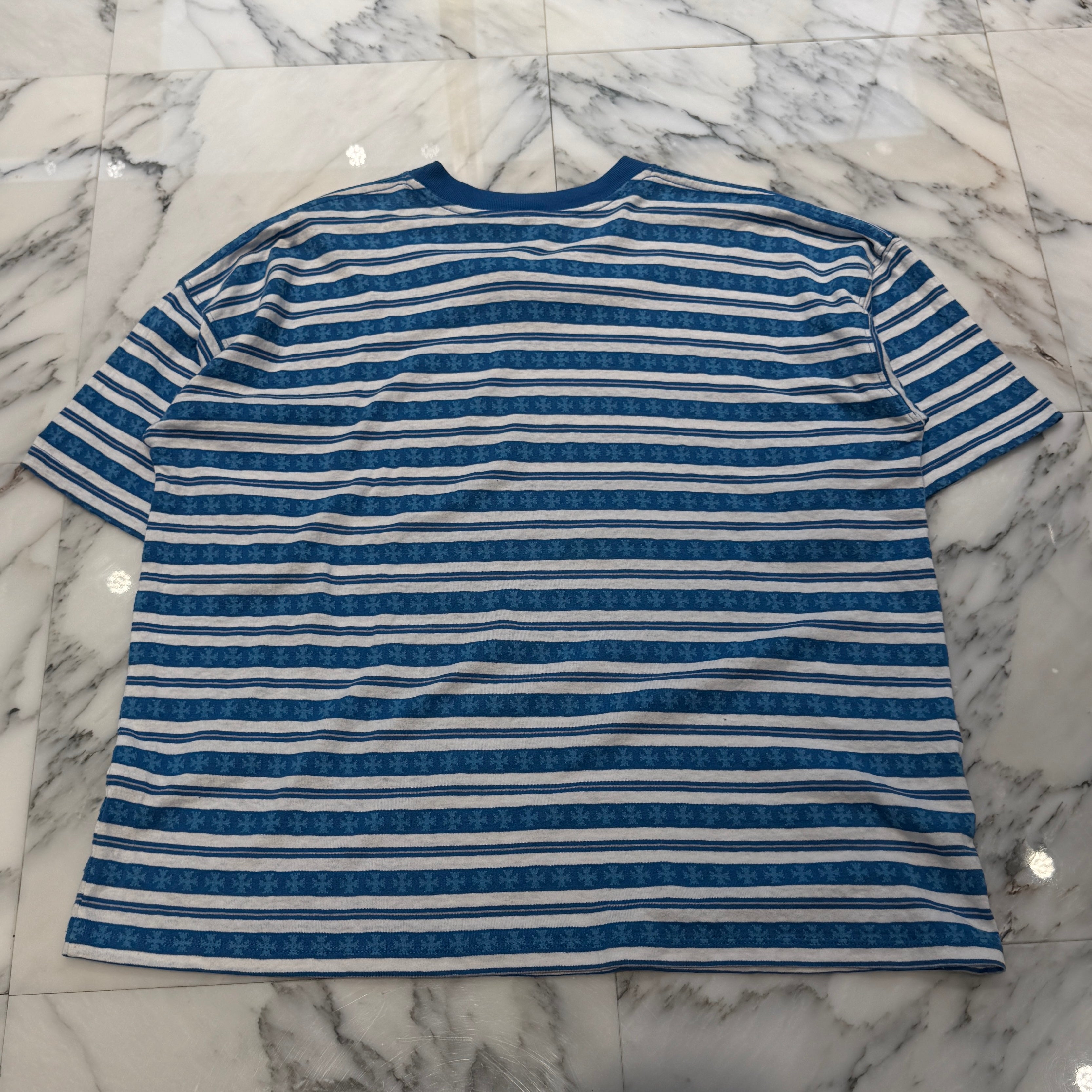 CHROME HEARTS Y NOT Vine Dagger Embroidery CH Plus Stripe Tee Size M クロムハーツ ワイノット ヴァインダガー刺繍 CHプラス ストライプ Tシャツ サイズM