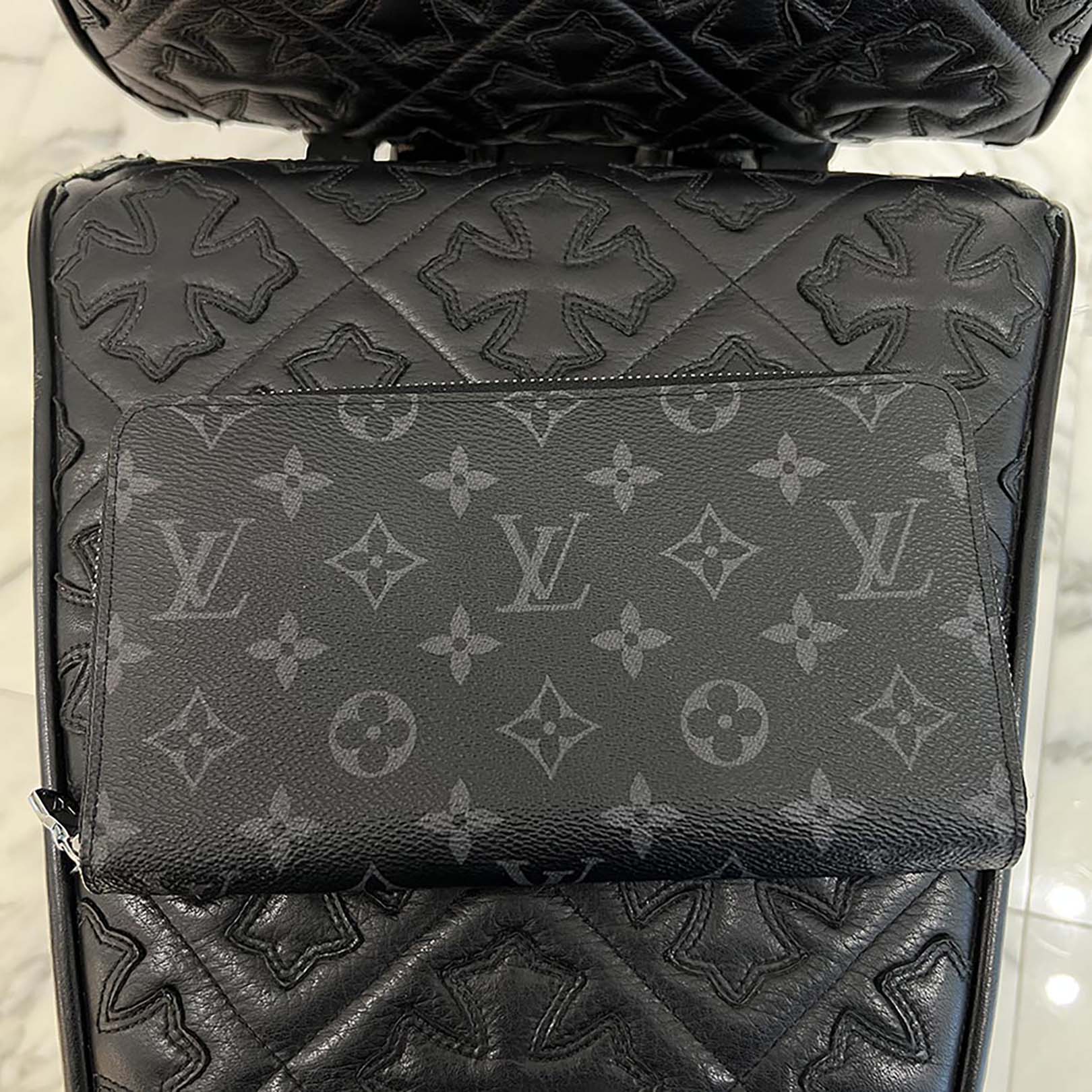 【IC搭載】 ルイヴィトン ジッピー・オーガナイザーNM モノグラム エクリプス LOUIS VUITTON エクリプス ジッピーオーガナイザー NM / M82081