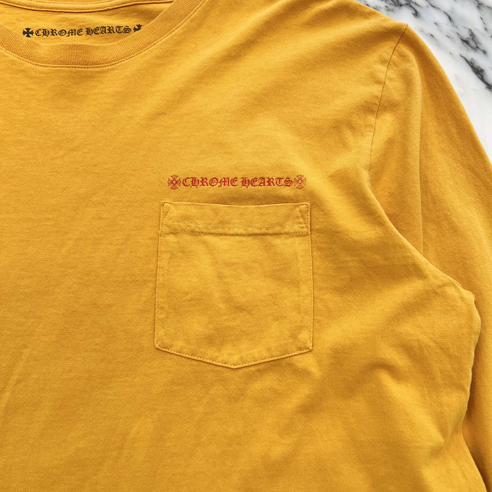 CHROME HEARTS × MATTY BOY 2019SS PPO Mustard Long Sleeve Tee Size XL クロムハーツ × マッティボーイ マスタード ロングスリーブTシャツ サイズXL