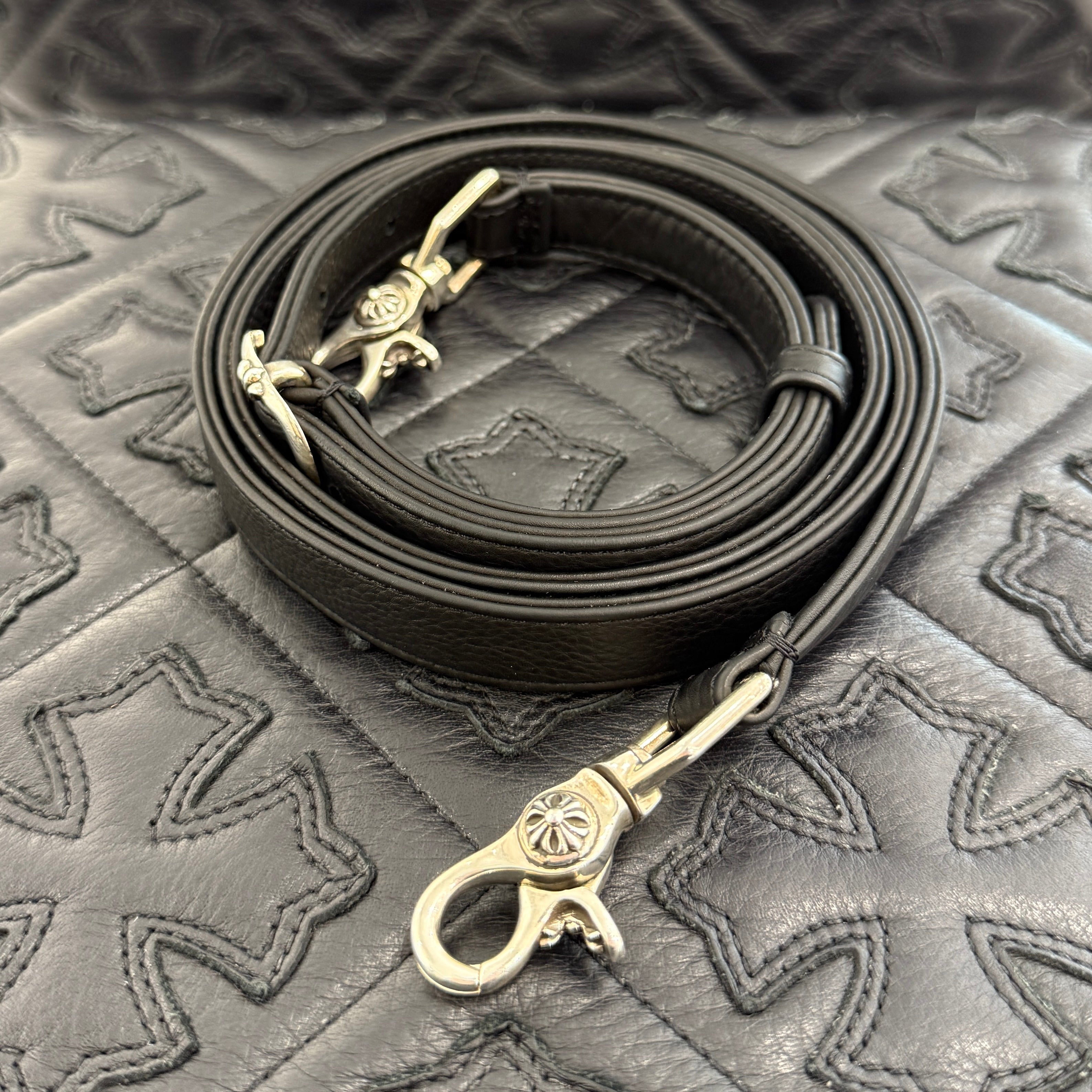 CHROME HEARTS TAKAMINI 3 Cemetery Cross Leather Patch Leather Shoulder Bag クロムハーツ タカミニ 3セメタリークロスレザーパッチ レザー ショルダーバッグ
