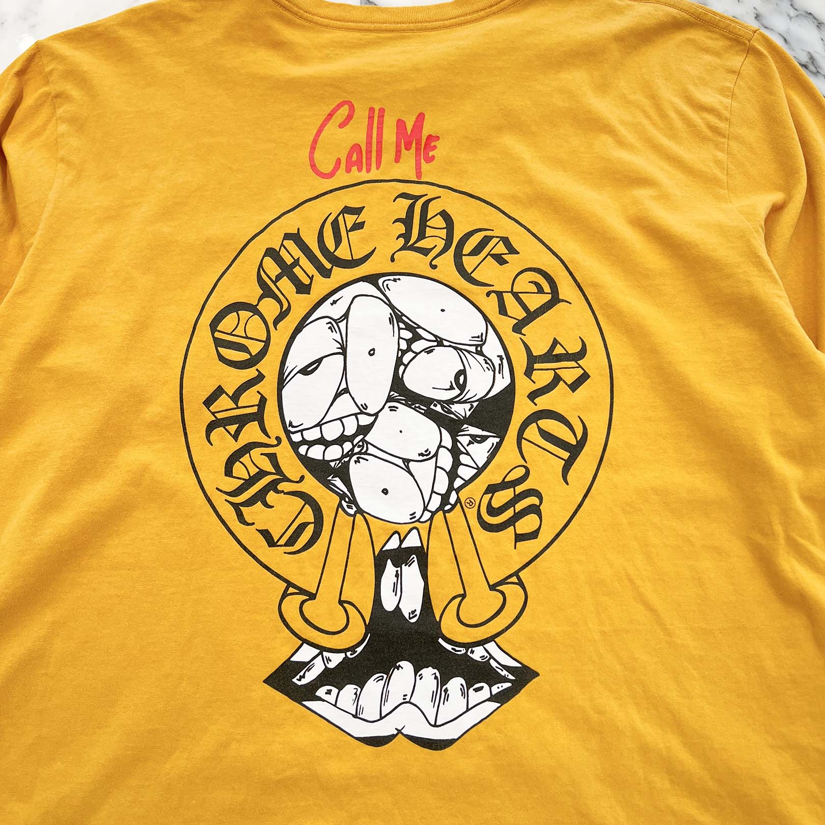 CHROME HEARTS × MATTY BOY 2019SS PPO Mustard Long Sleeve Tee Size XL クロムハーツ × マッティボーイ マスタード ロングスリーブTシャツ サイズXL