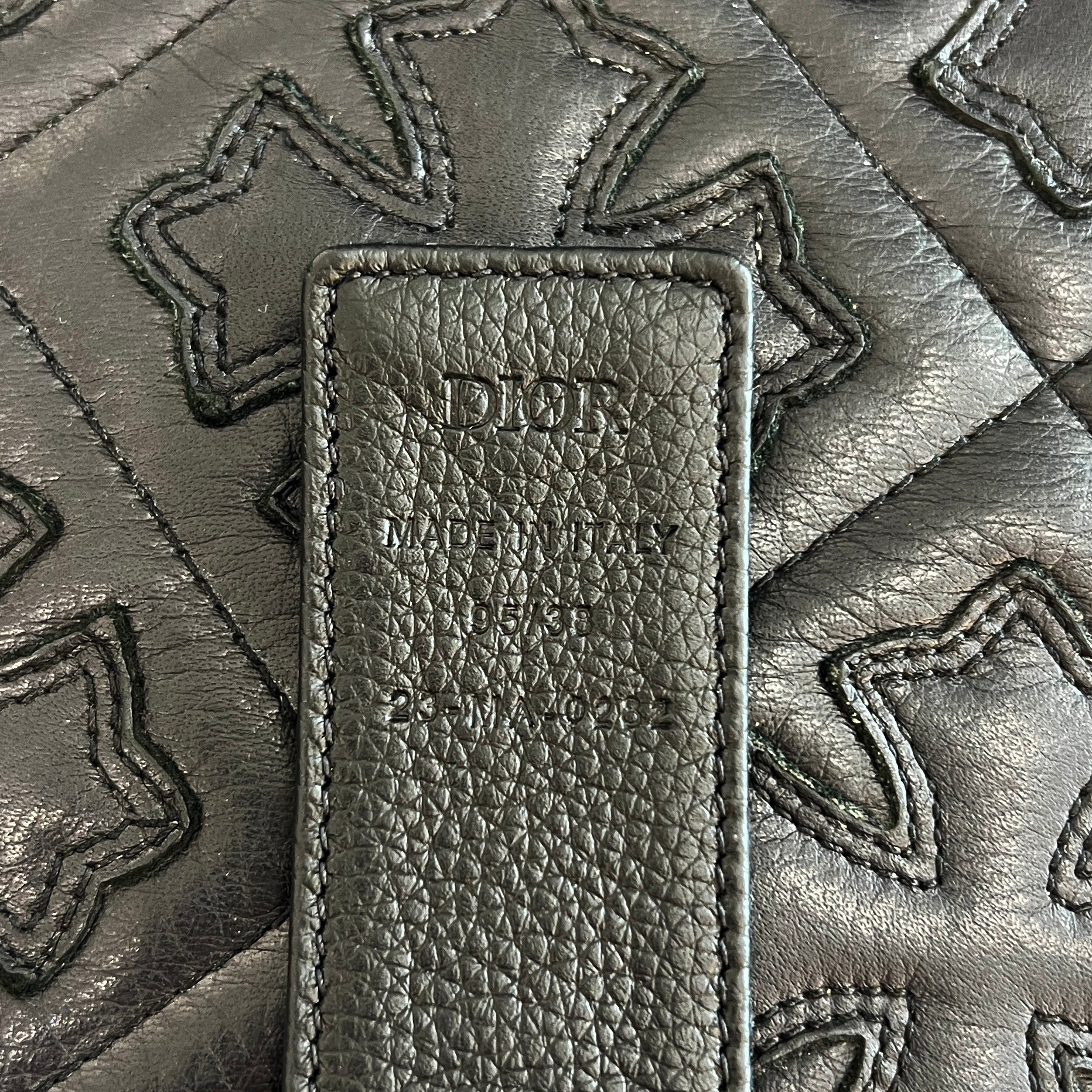 DIOR Christian Dior CD Icon Oblique Jacquard Leather Belt 23-MA-0282 Size 05/38 ディオール クリスチャンディオール CDアイコン オブリーク総柄 ジャカード レザーベルト サイズ05/38