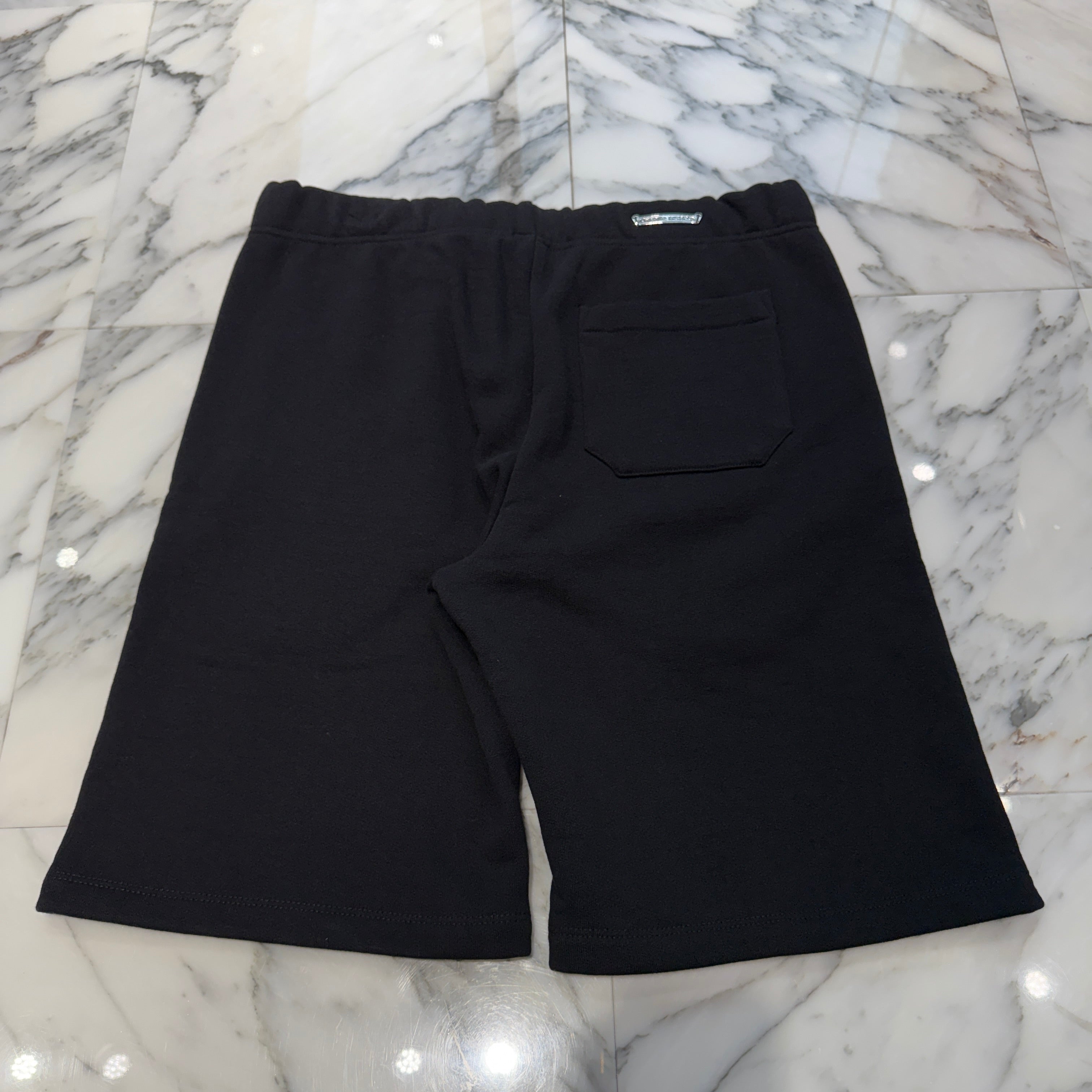 CHROME HEARTS Y NOT King Taco 3 Cemetery Cross Sweat Shorts Size L