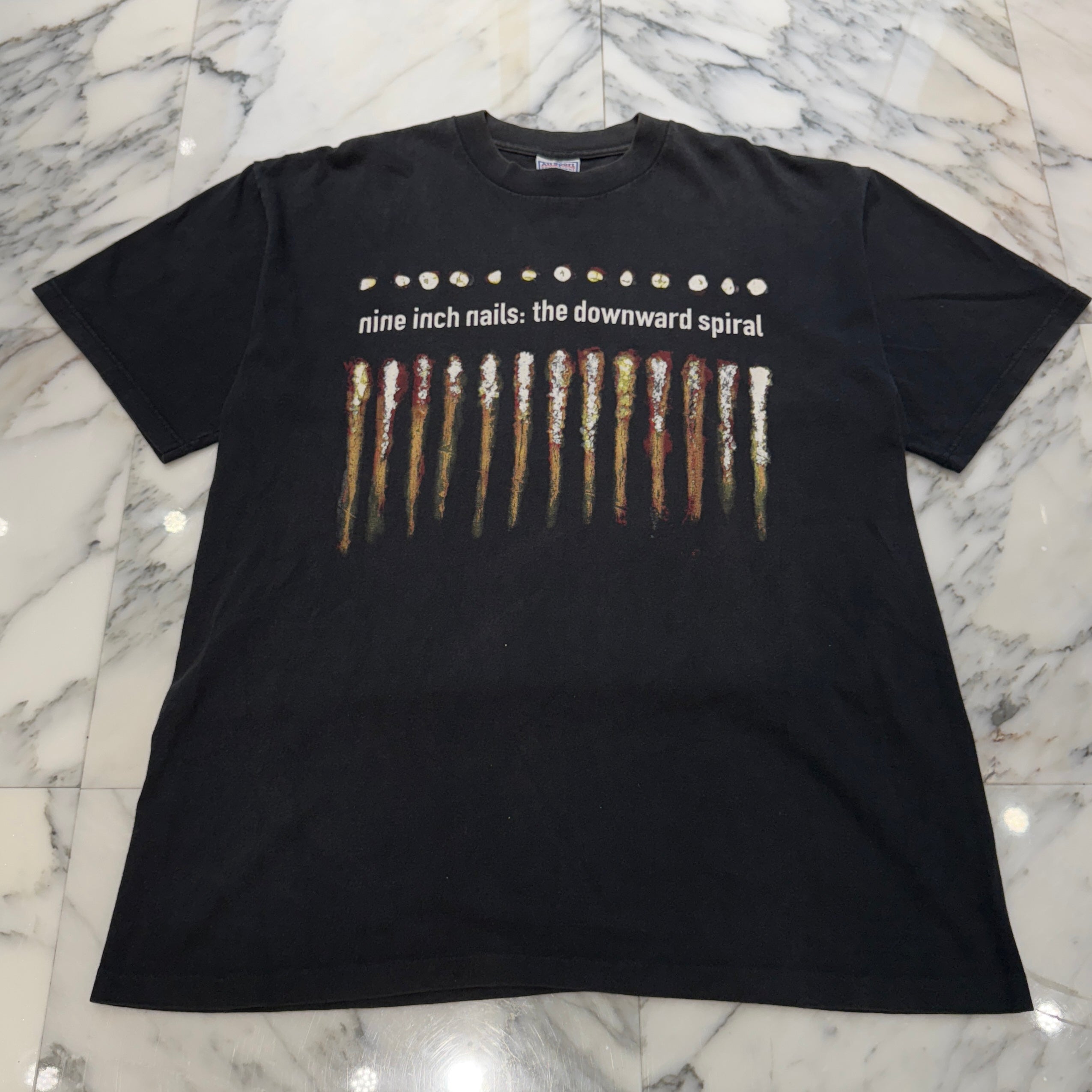 Vintage 90's NINE INCH NAILS "The Downward Spiral" 1994 All Sport S/S Tee Size XL 90's ナインインチネイルズ "ザ ダウンワードスパイラル" 1994 オールスポーツ社製 Tシャツ サイズXL
