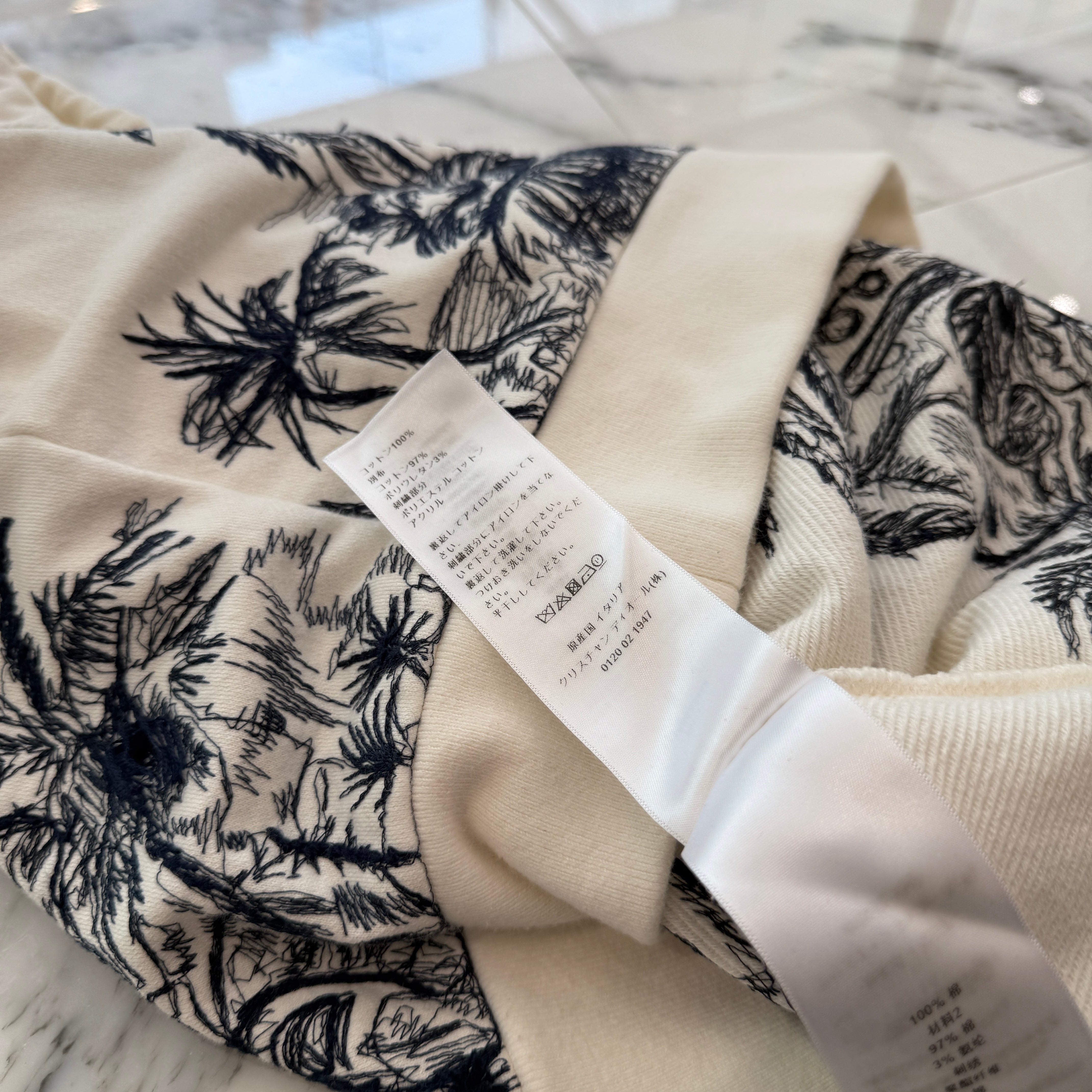 DIOR 2021SS CHEZ MOI Back Logo Embroidery Short Sleeve Hoodie 123S06A4458 Size S ディオール CHEZ MOI バックロゴ刺繍 ショートスリーブ フーディ サイズS