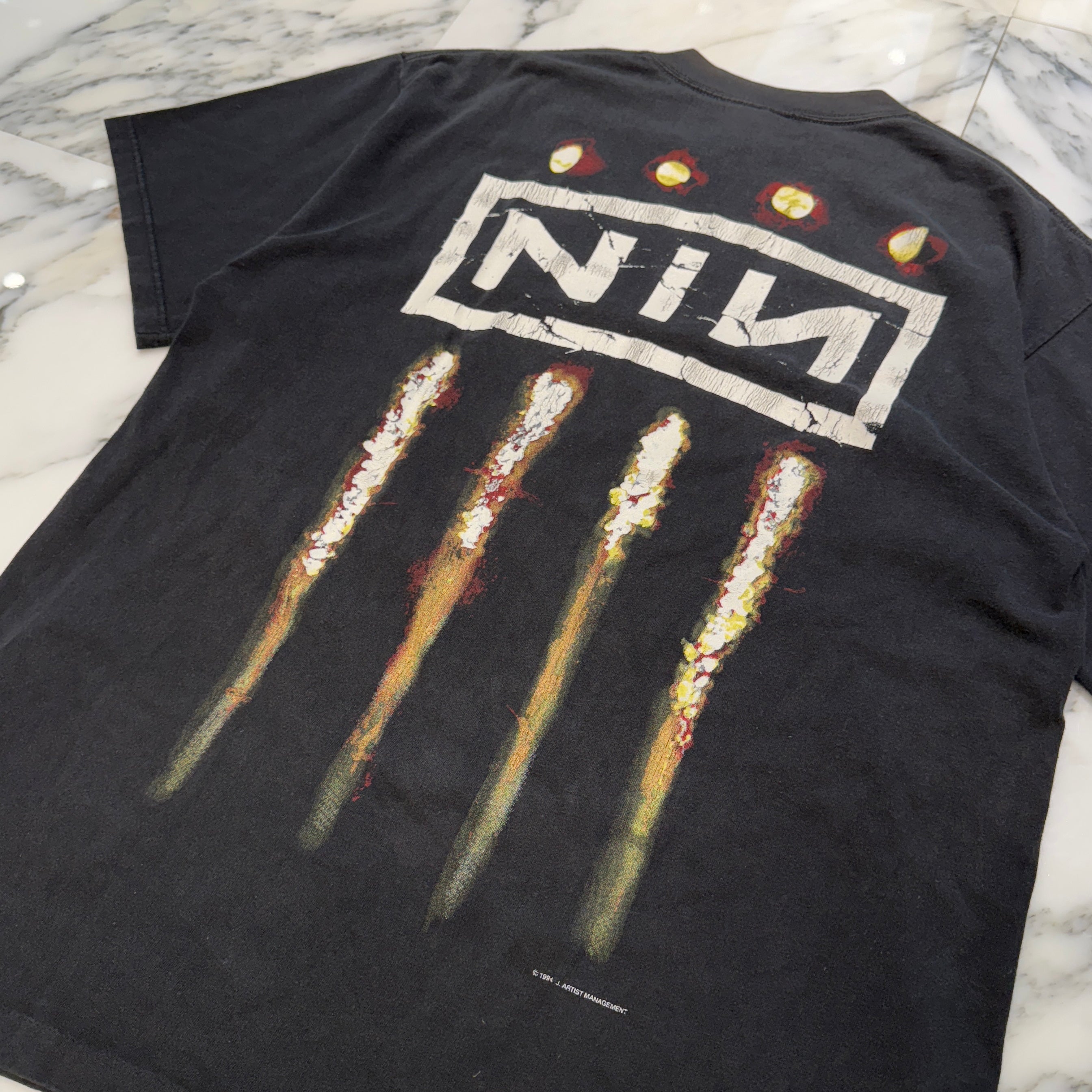 Vintage 90's NINE INCH NAILS "The Downward Spiral" 1994 All Sport S/S Tee Size XL 90's ナインインチネイルズ "ザ ダウンワードスパイラル" 1994 オールスポーツ社製 Tシャツ サイズXL