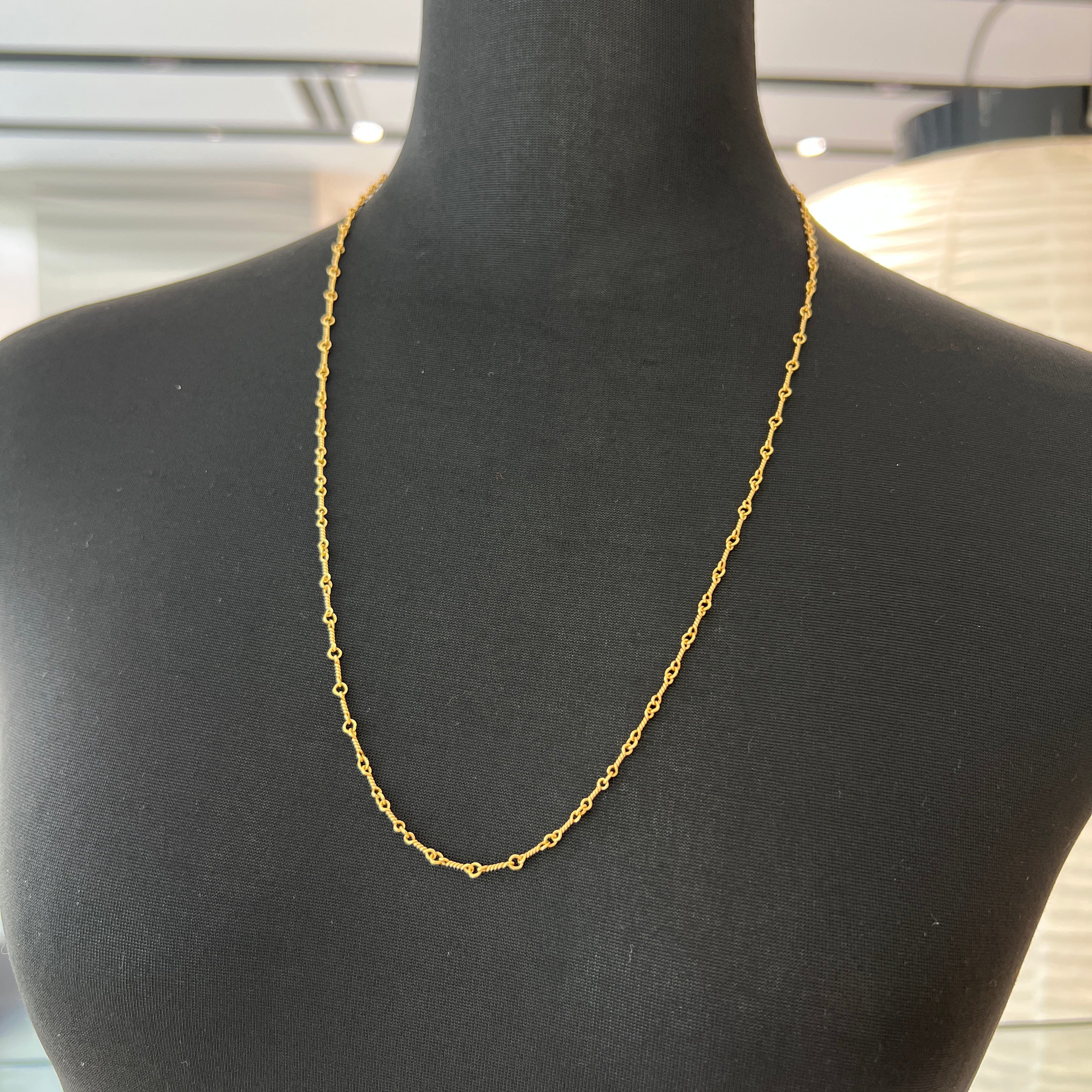 CHROME HEARTS 22K Twist Chain Necklace Size 24 Inch クロムハーツ