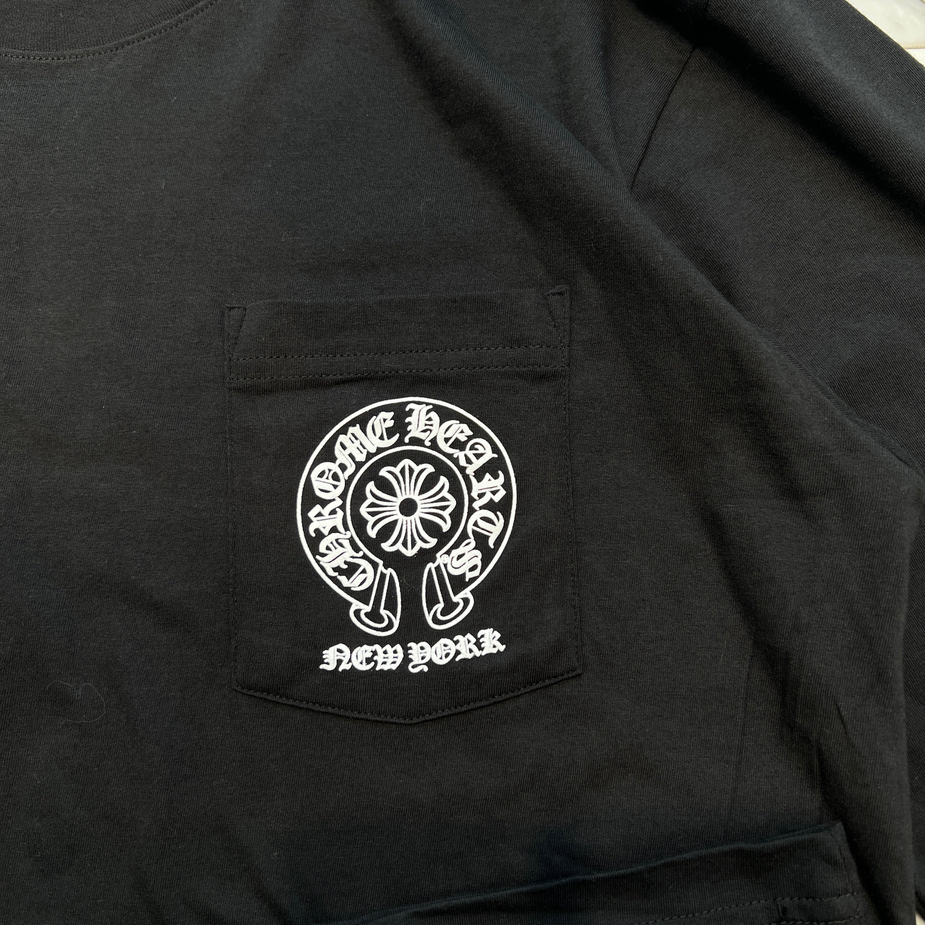 CHROME HEARTS NEW YORK Limited Floral Cross Horseshoe Long Sleeve Tee Size M クロムハーツ ニューヨーク限定 フローラルクロス ホースシュー ロングスリーブTシャツ サイズM