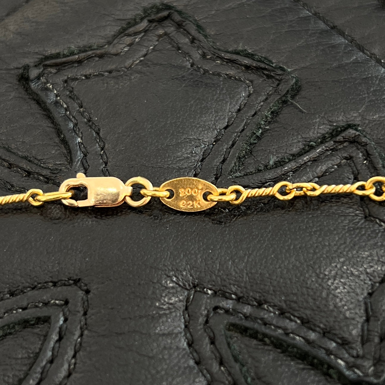 CHROME HEARTS 22K Twist Chain Necklace Size 24 Inch クロムハーツ 22K ツイストチェーン ネックレス サイズ 24インチ