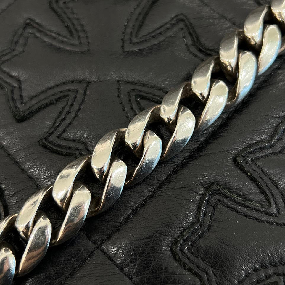 CHROME HEARTS ID Floral Cross Bracelet 12LINK クロムハーツ ID フローラルクロス ブレスレット 12リンク シルバー925