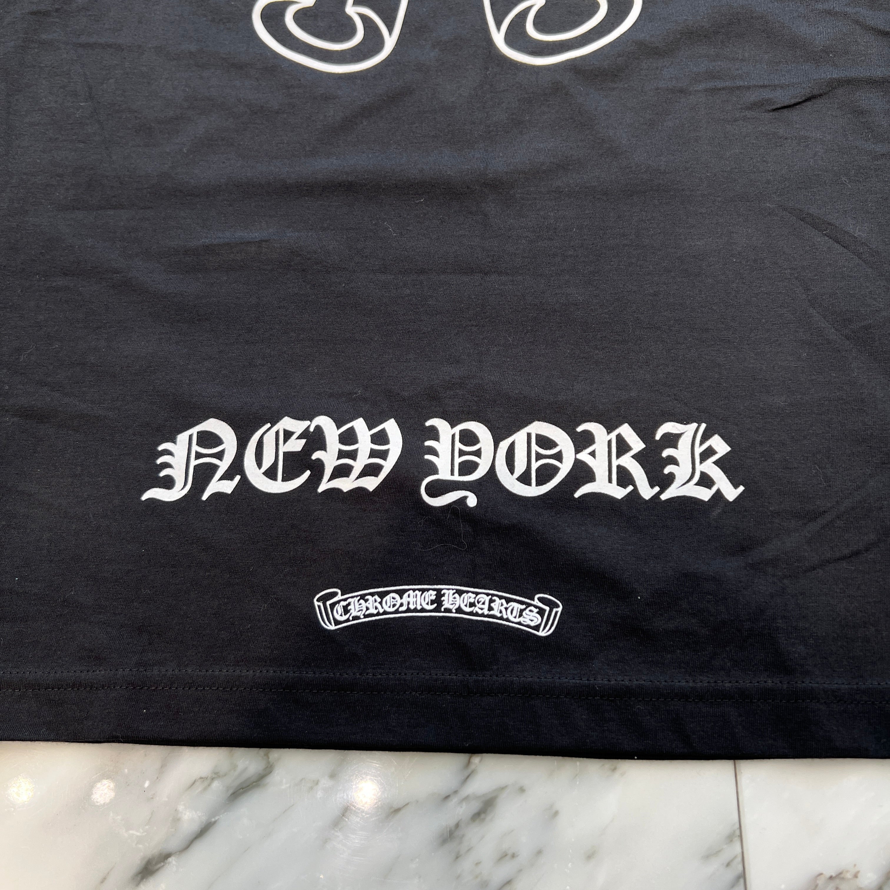 CHROME HEARTS NEW YORK Limited Floral Cross Horseshoe Long Sleeve Tee Size M クロムハーツ ニューヨーク限定 フローラルクロス ホースシュー ロングスリーブTシャツ サイズM