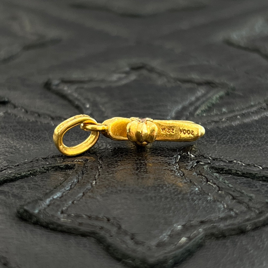 CHROME HEARTS 22K Baby Fat Cross Pave Diamond Pendant Top クロムハーツ 22K ベイビーファット クロス パヴェダイヤモンド ペンダントトップ