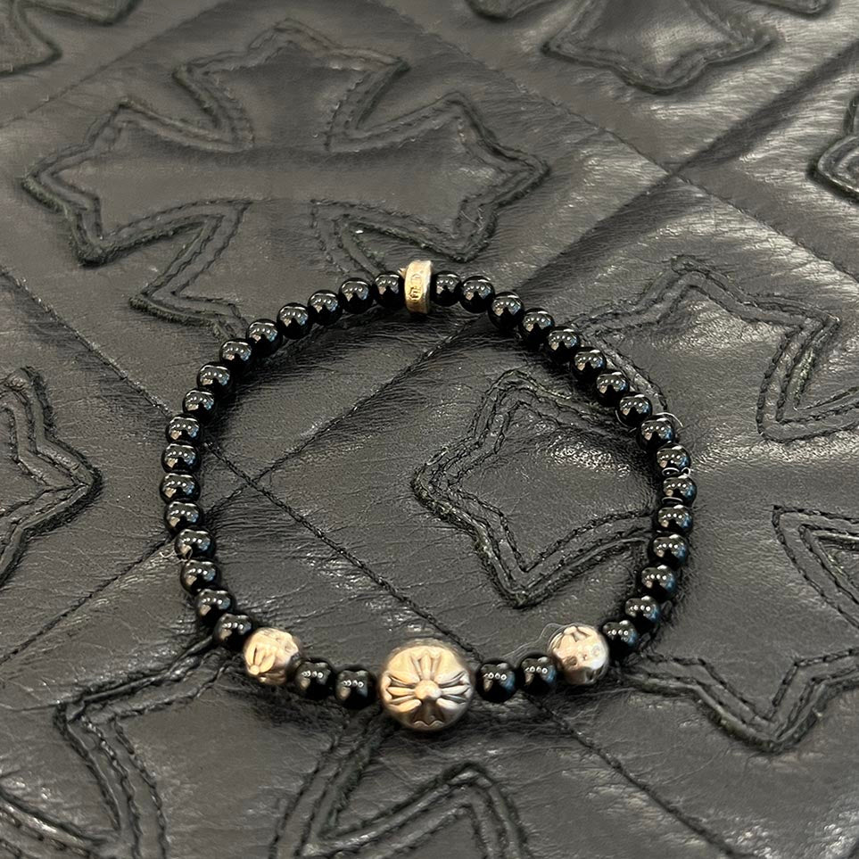 CHROME HEARTS CH Logo Ball Beads Bracelet 5mm クロムハーツ CHロゴ