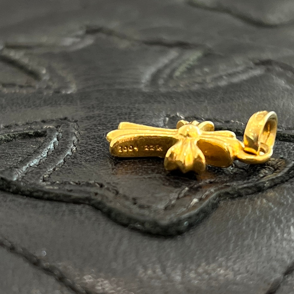 CHROME HEARTS 22K Baby Fat Cross Pave Diamond Pendant Top クロムハーツ 22K ベイビーファット クロス パヴェダイヤモンド ペンダントトップ