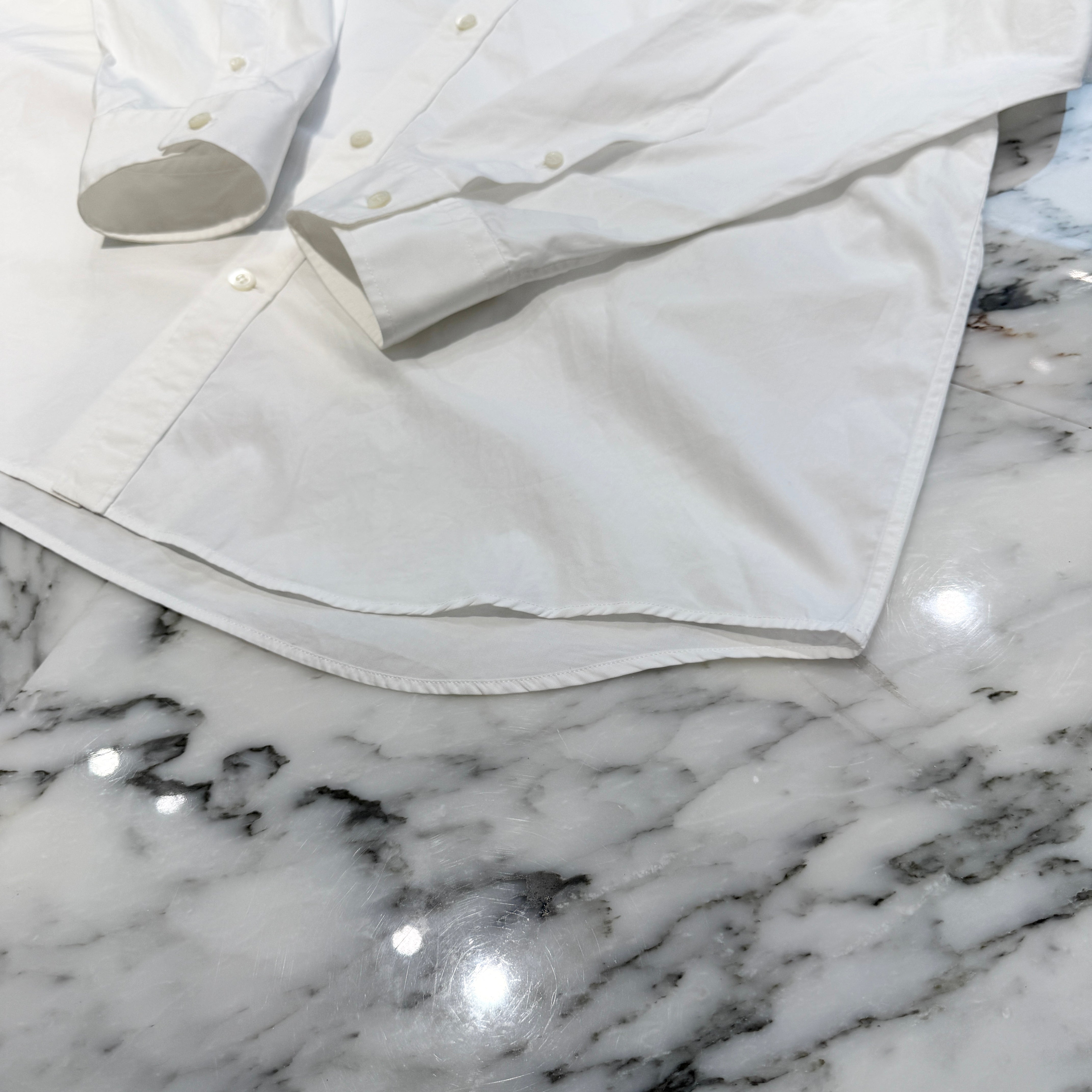 BALENCIAGA 2018SS Back Logo Print Shirt 556878 TEM01 Size 39 バレンシアガ バックロゴプリント シャツ サイズ39