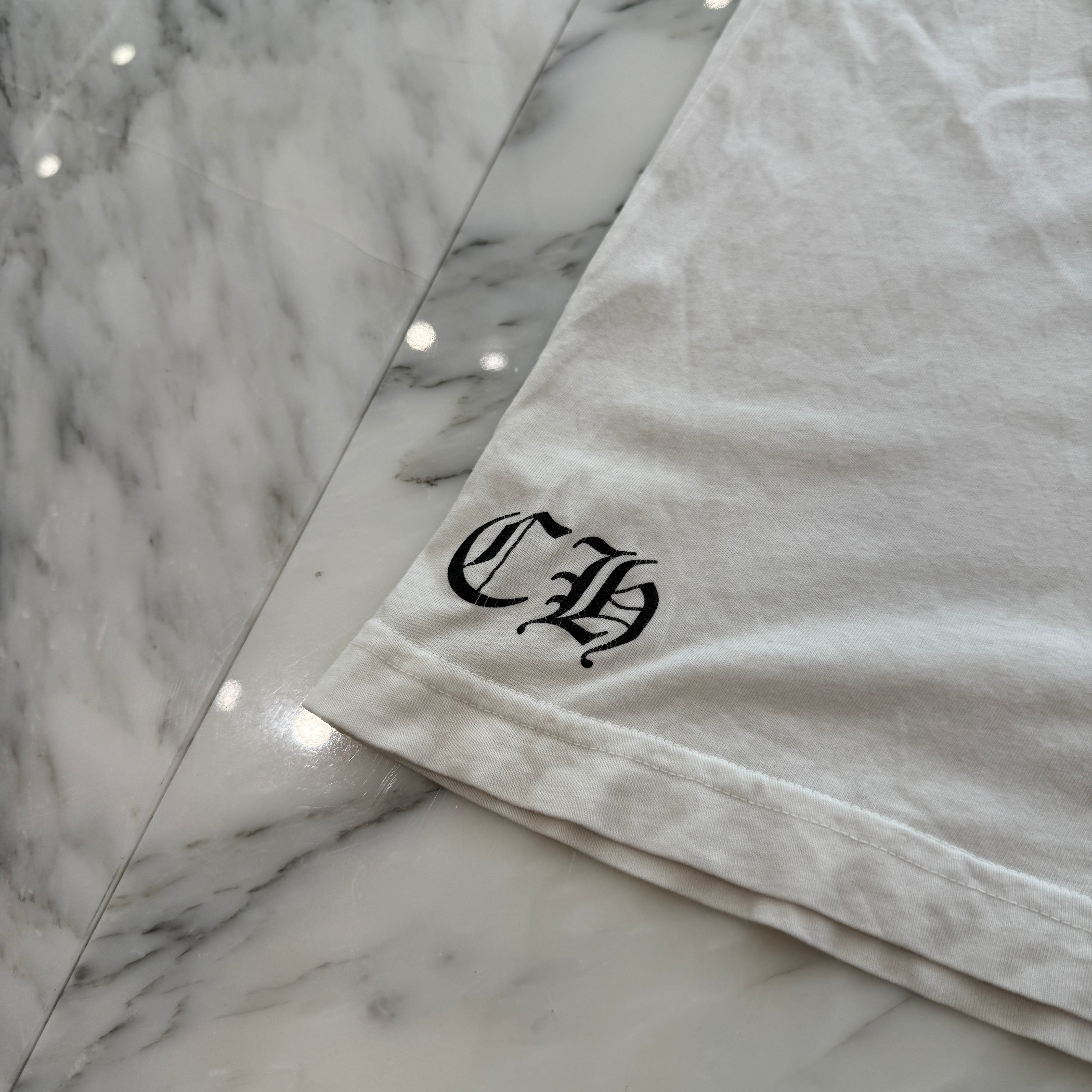 CHROME HEARTS Back Cemetery Cross Horseshoe Tee Size M クロムハーツ バックセメタリークロス ホースシュー Tシャツ サイズM