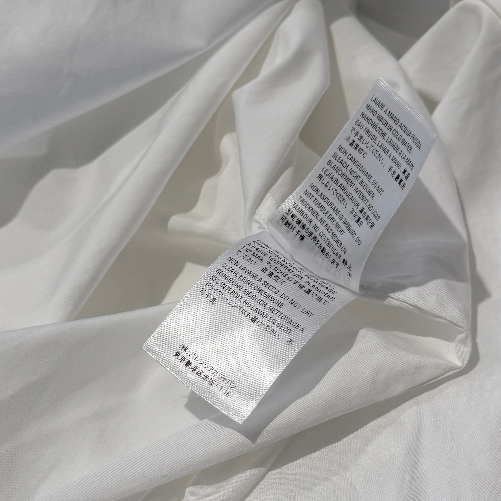 BALENCIAGA 2018SS Back Logo Print Shirt 556878 TEM01 Size 39 バレンシアガ バックロゴプリント シャツ サイズ39