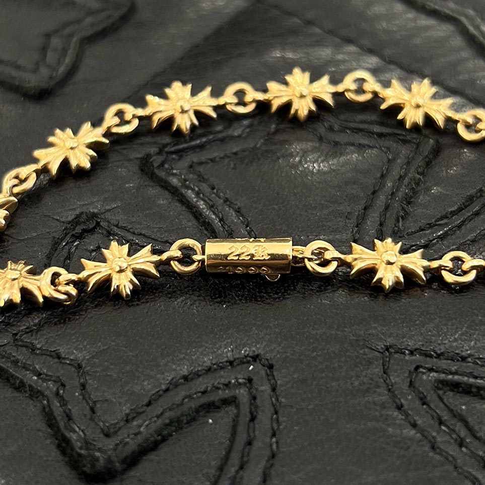 CHROME HEARTS 22K Tiny E CH Plus Bracelet 11 LINK クロムハーツ 22K タイニーE CHプラス ブレスレット 11リンク