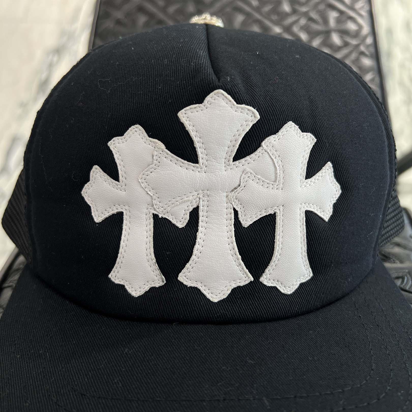 CHROME HEARTS Triple Cross Patch Trucker Cap ONE SIZE (53-60) クロムハーツ トリプルクロスパッチトラッカーキャップ サイズONE SIZE (53-60)