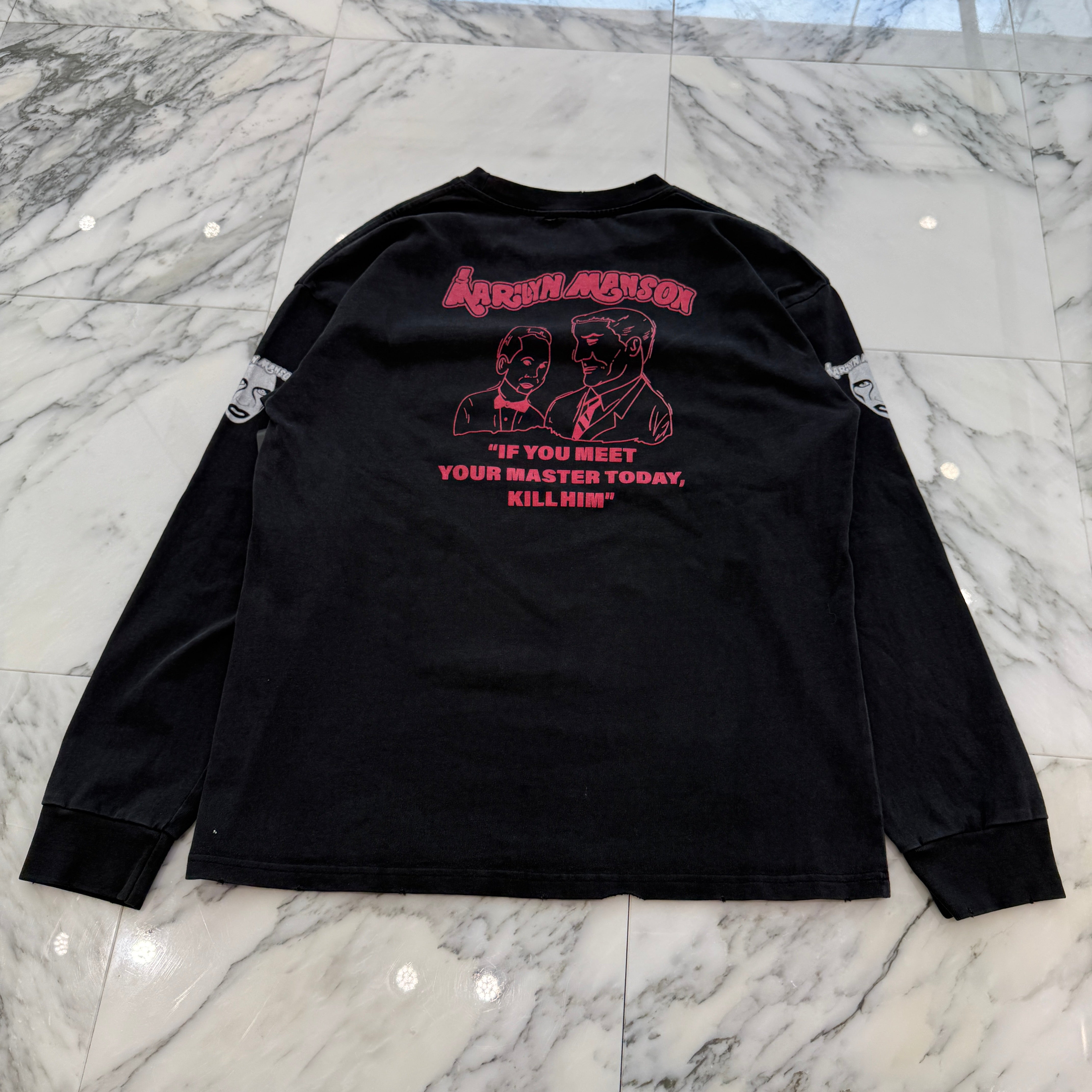 Vintage 90's Marilyn Manson Antichrist Superstar "We Hate Love We Love Hate" L/S Tee 90's マリリンマンソン アンチクライストスーパースター "ウィーヘイトラブウィーラブヘイト" ロングスリーブTシャツ