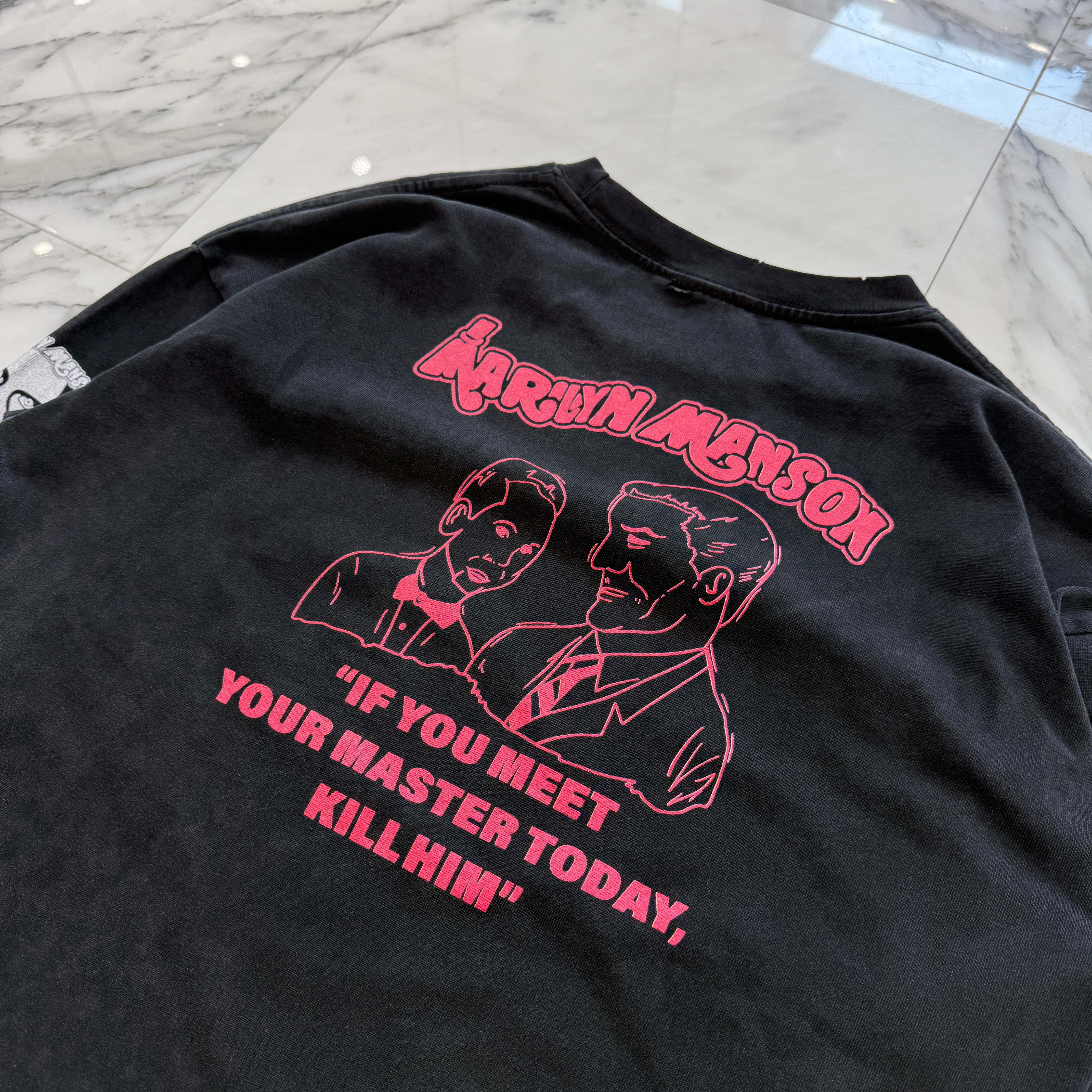 Vintage 90's Marilyn Manson Antichrist Superstar "We Hate Love We Love Hate" L/S Tee 90's マリリンマンソン アンチクライストスーパースター "ウィーヘイトラブウィーラブヘイト" ロングスリーブTシャツ