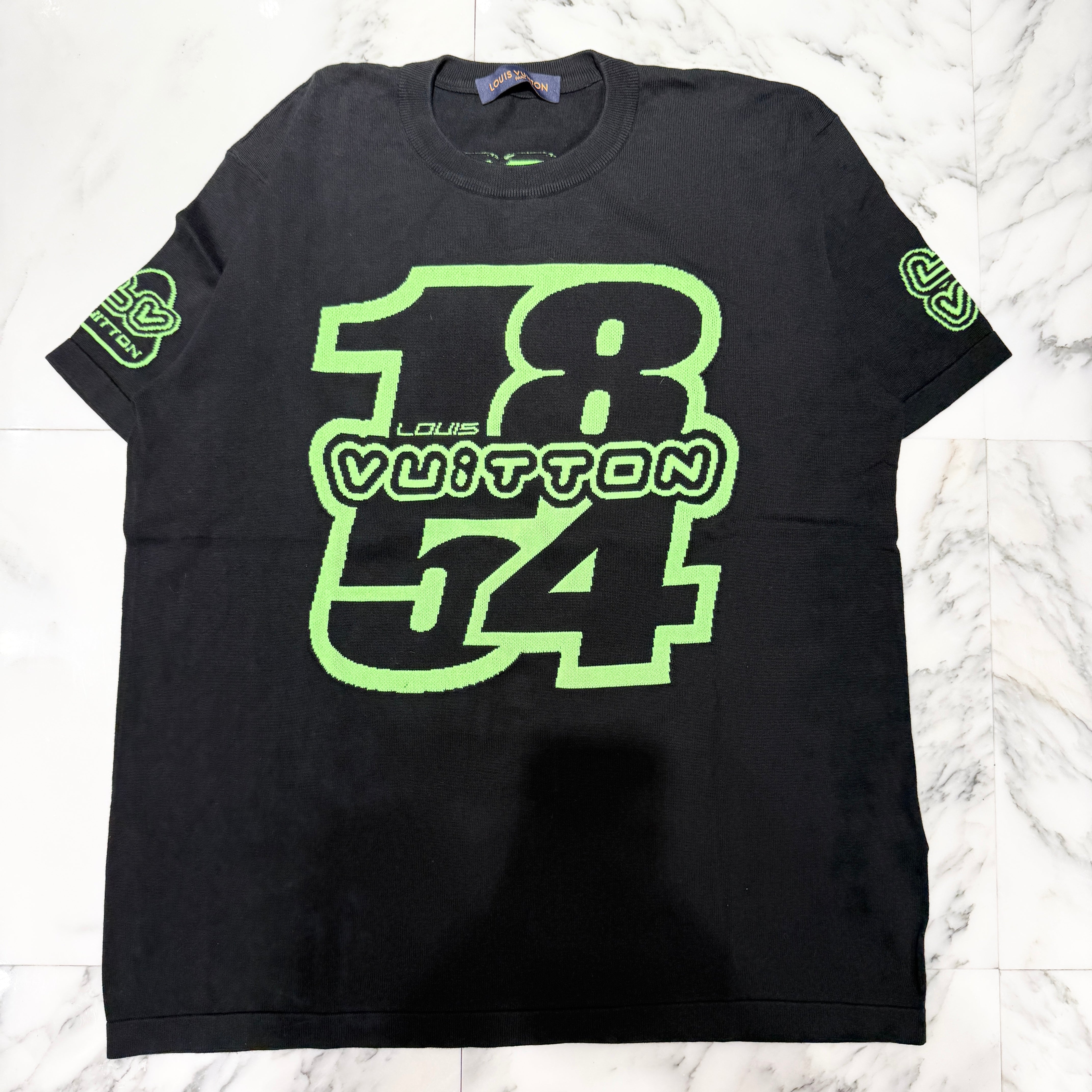 LOUIS VUITTON 2022AW LV1854 Graphic Knit Tee 1AAGO7 Size XL ルイヴィトン LV1854 グラフィック ニットTシャツ サイズXL