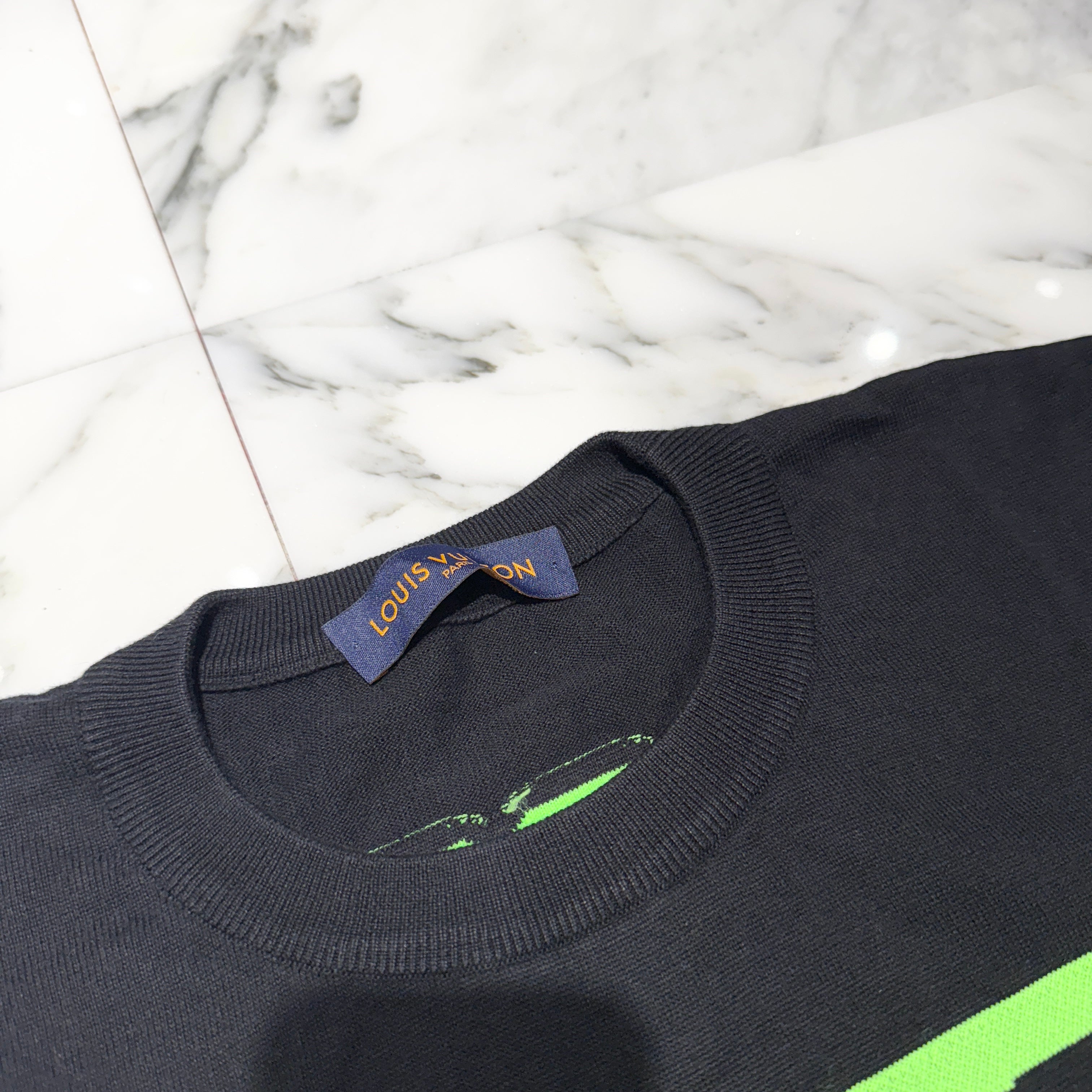 LOUIS VUITTON 2022AW LV1854 Graphic Knit Tee 1AAGO7 Size XL ルイヴィトン LV1854 グラフィック ニットTシャツ サイズXL