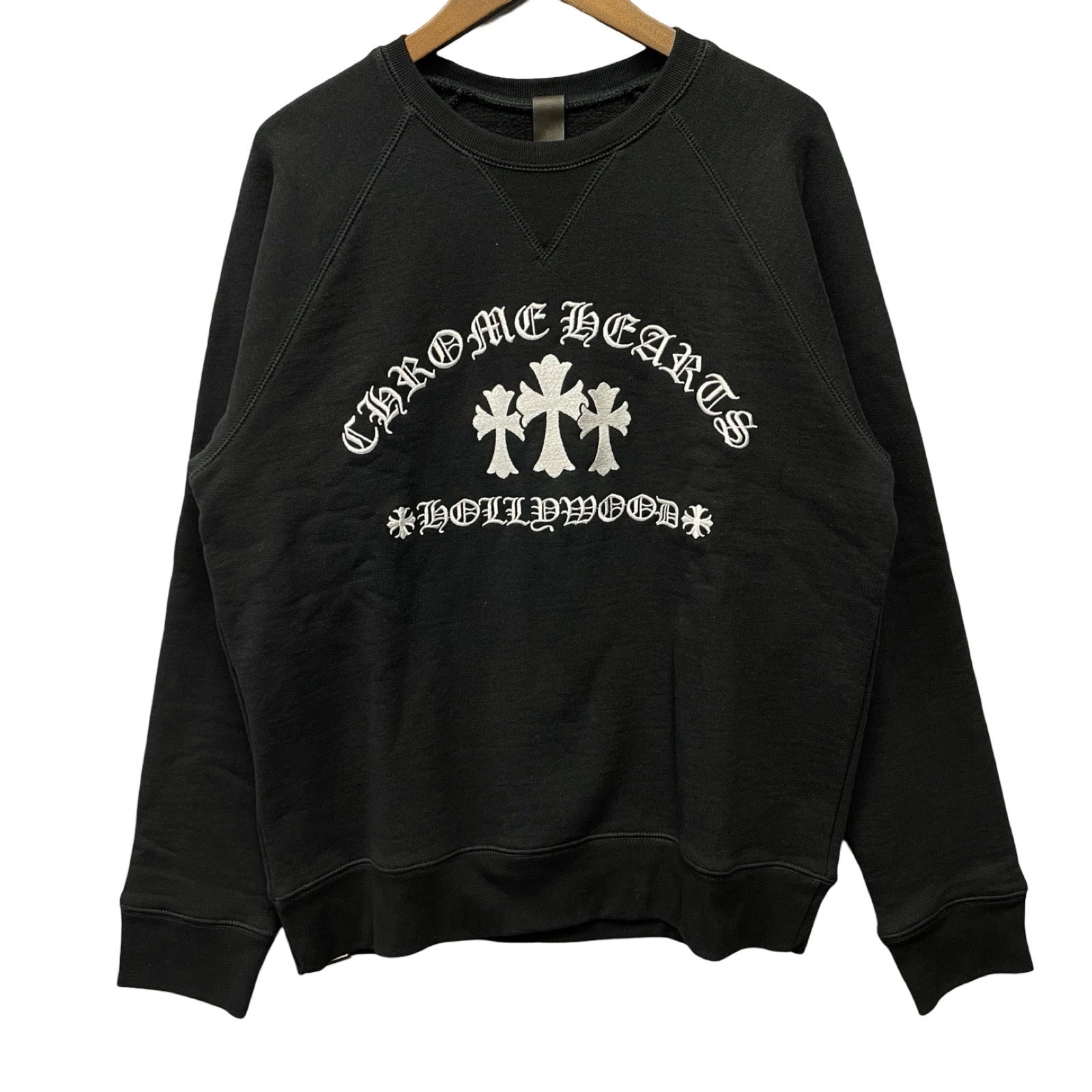 CHROME HEARTS King Taco 3 Cemetery Cross Embroidery Sweat Shirt Size S