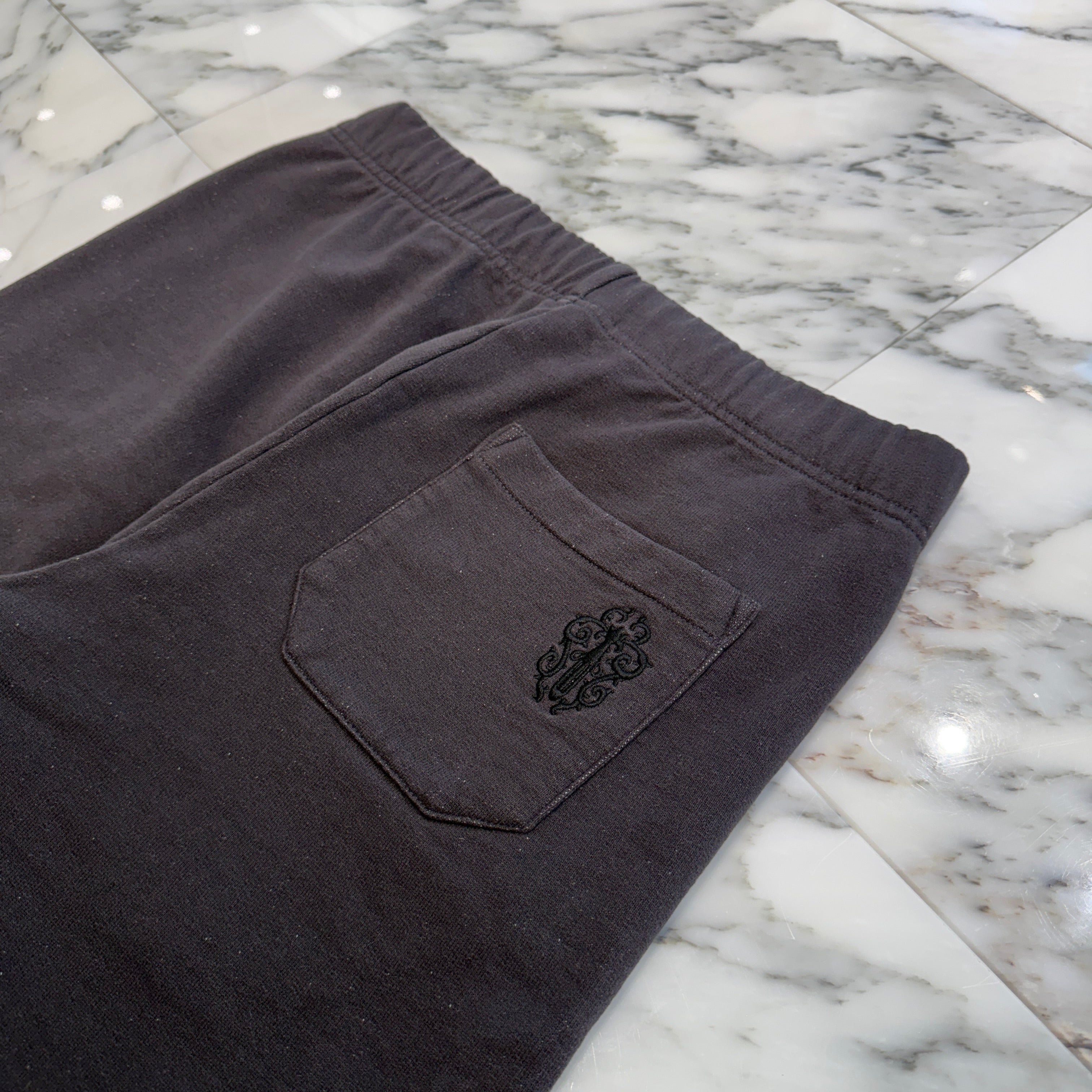 CHROME HEARTS Y NOT Vertical Logo Embroidery Sweat Long Pants Size S クロムハーツ ワイノット ヴァーティカルロゴ 刺繍 スウェットロングパンツ サイズS