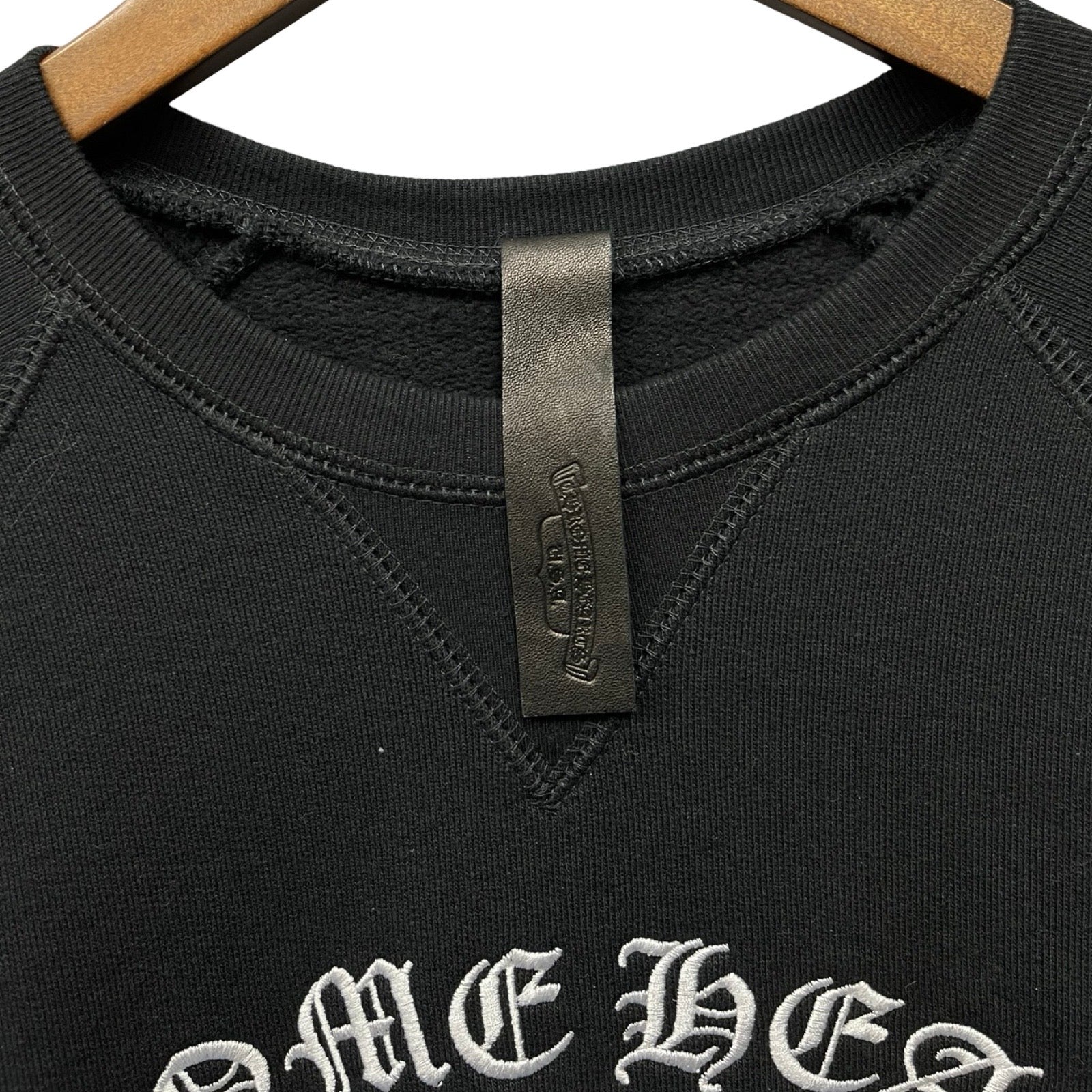 CHROME HEARTS Y NOT King Taco 3 Cemetery Cross Embroidery Sweat Shirt Size M