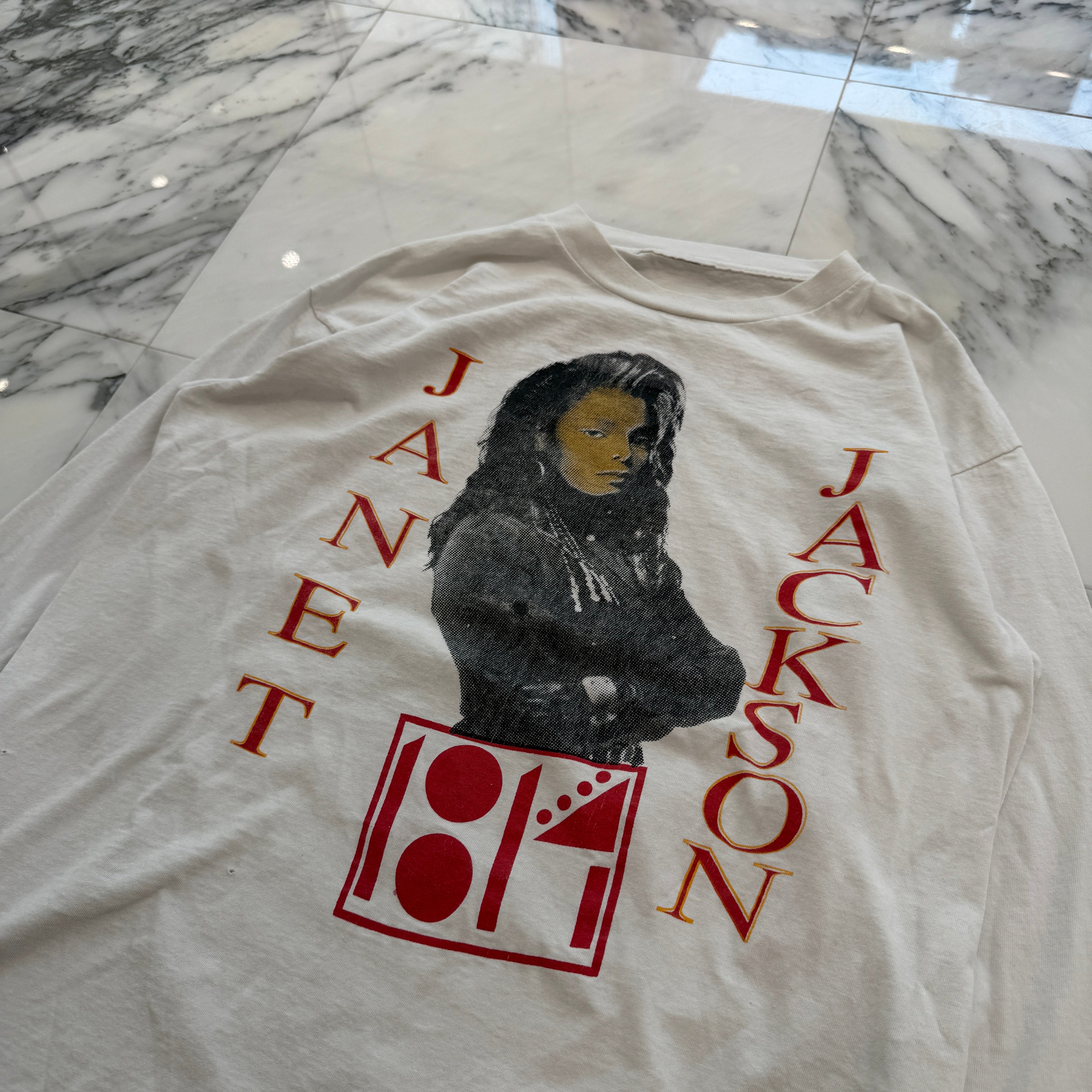 Vintage 90's Janet Jackson "Rhythm Nation World Tour 1990" L/S Tee 90's ジャネットジャクソン "リズムネーションワールドツアー 1900" ロングスリーブ Tシャツ