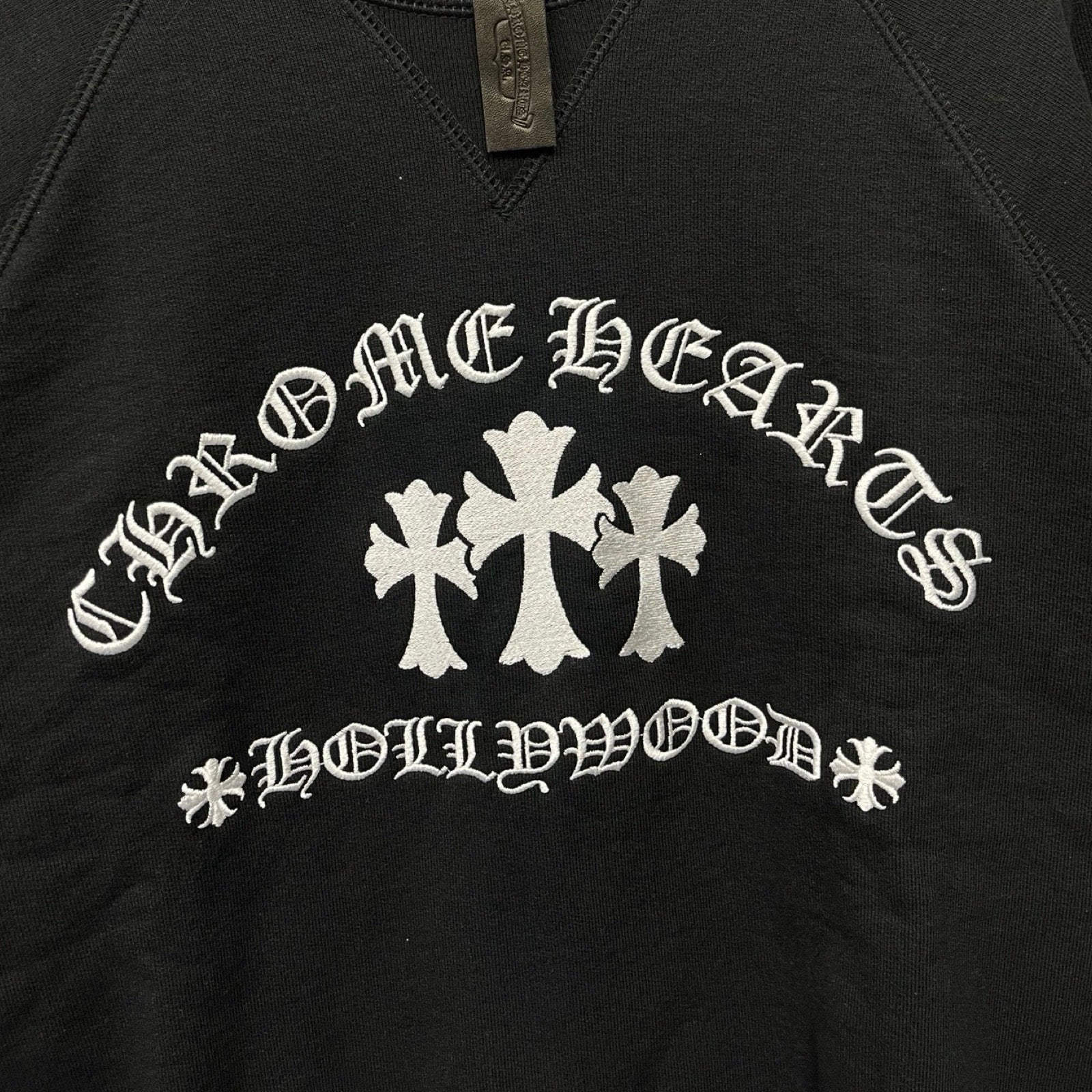 CHROME HEARTS Y NOT King Taco 3 Cemetery Cross Embroidery Sweat Shirt Size M