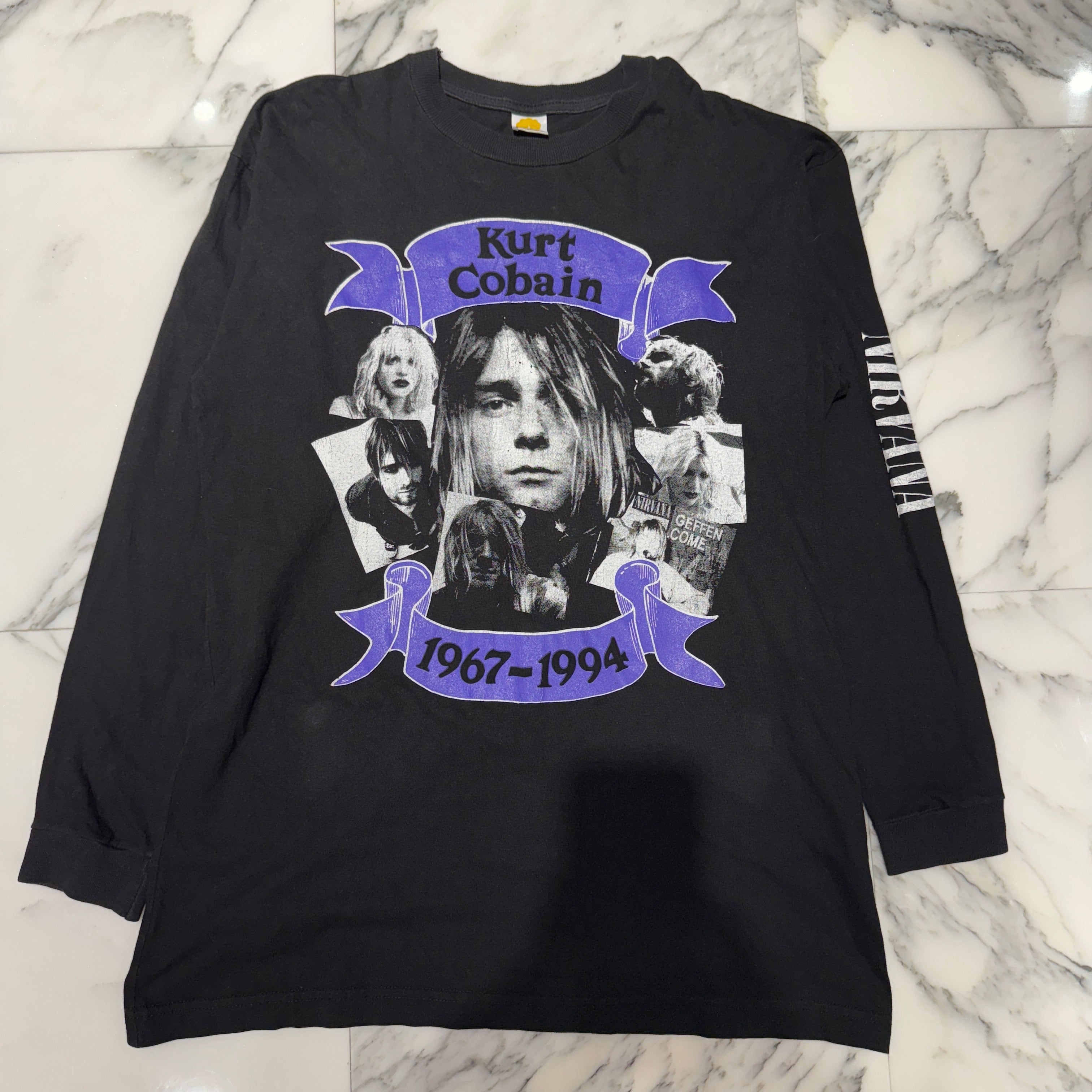 Vintage 90's Nirvana Kurt Cobain "Courtney Love Bootleg" L/S Tee Size XL 90's ニルヴァーナ カート・コバーン "コートニーラブ ブートレッグ" ロングスリーブ Tシャツ サイズXL