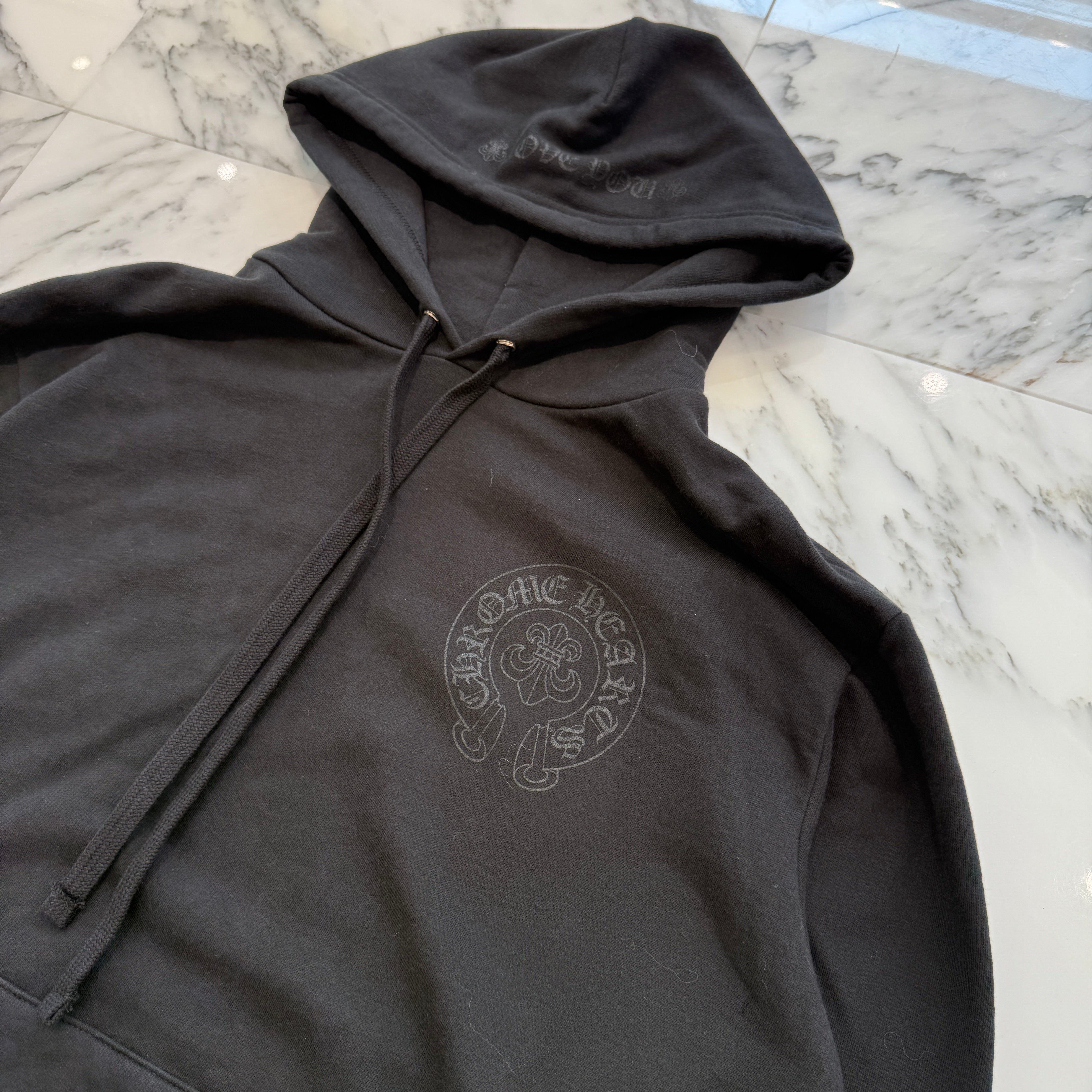 CHROME HEARTS 2025SS CANNES Limited Hooded "LOVE YOU" BS FLARE Horseshoe Pullover Hoodie Size S クロムハーツ カンヌ限定 フーデッド "LOVE YOU" BSフレア ホースシュー プルオーバーフーディ サイズS