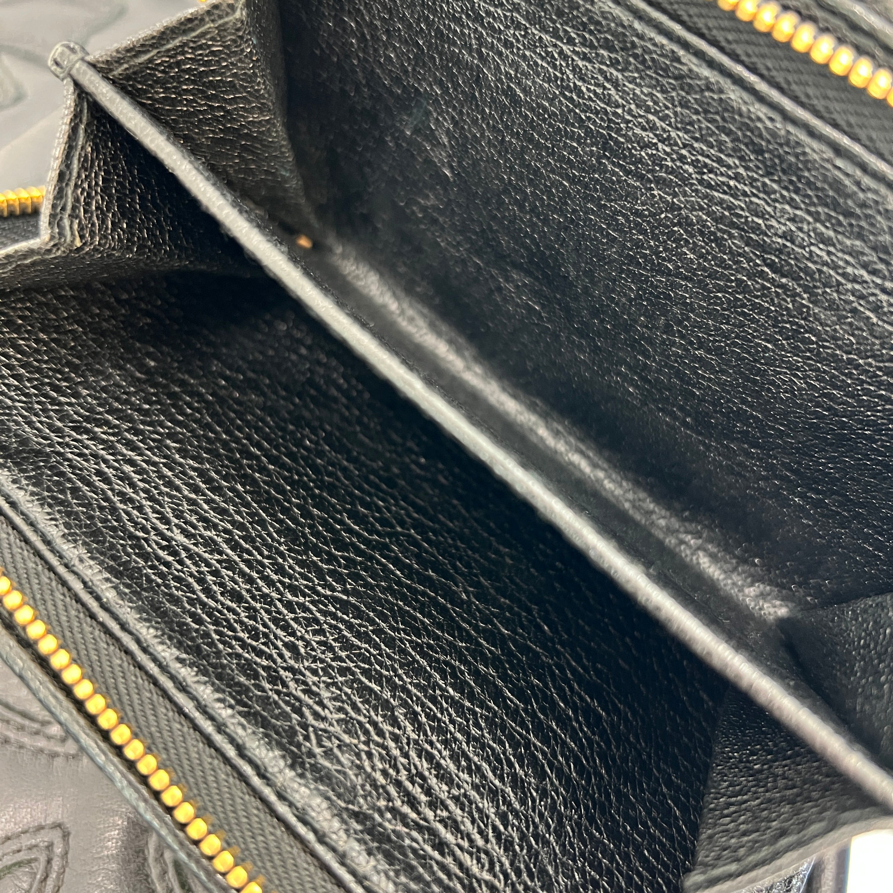 MIU MIU Madras Leather L-Zip Compact Wallet 5ML014 ミュウミュウ マドラス レザー Lジップ コンパクトウォレット