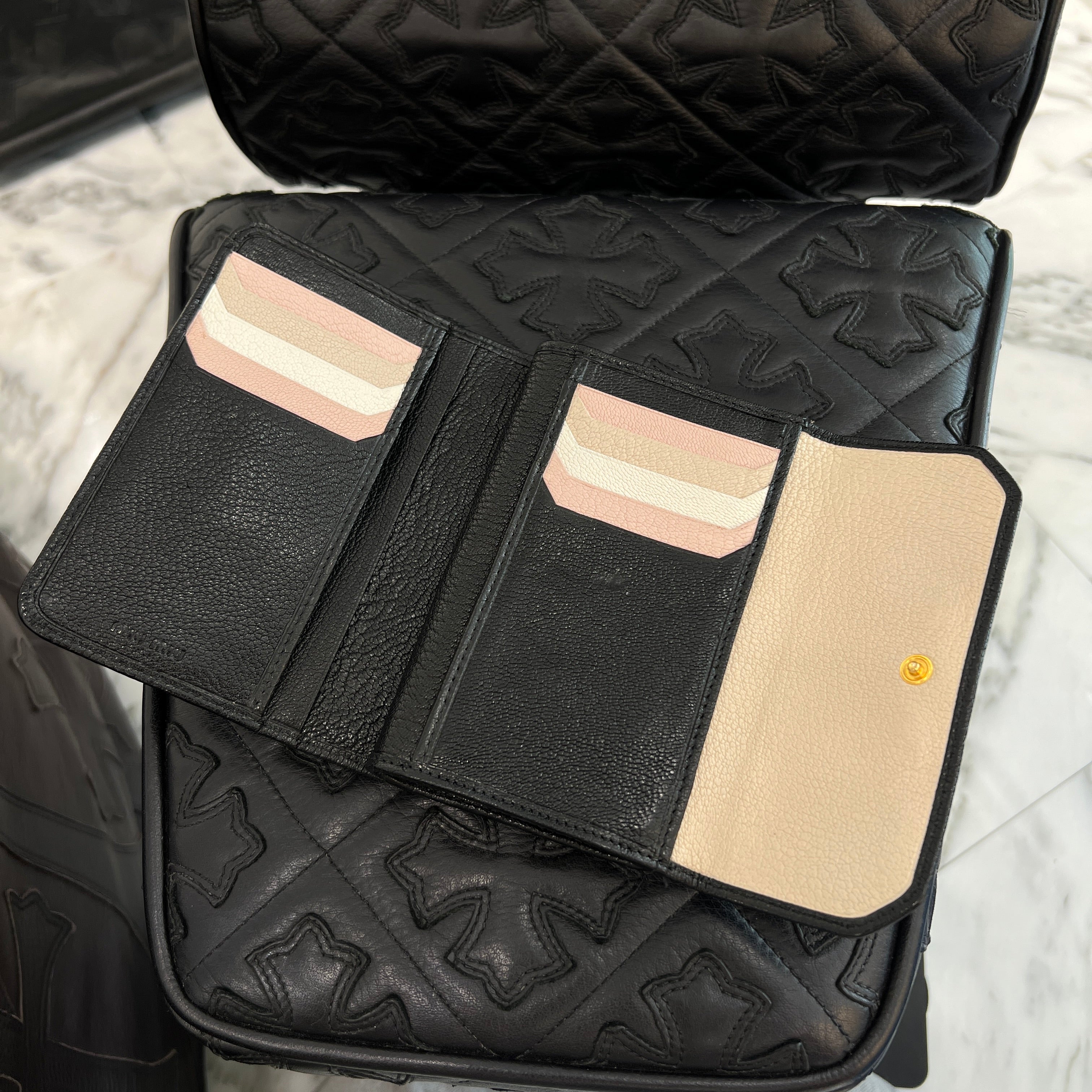 miumiu＊マドラスレザー＊ミニ財布 miu miu（ミュウミュウ） マテラッセレザー 二つ折り財布 5ML024-AFPP