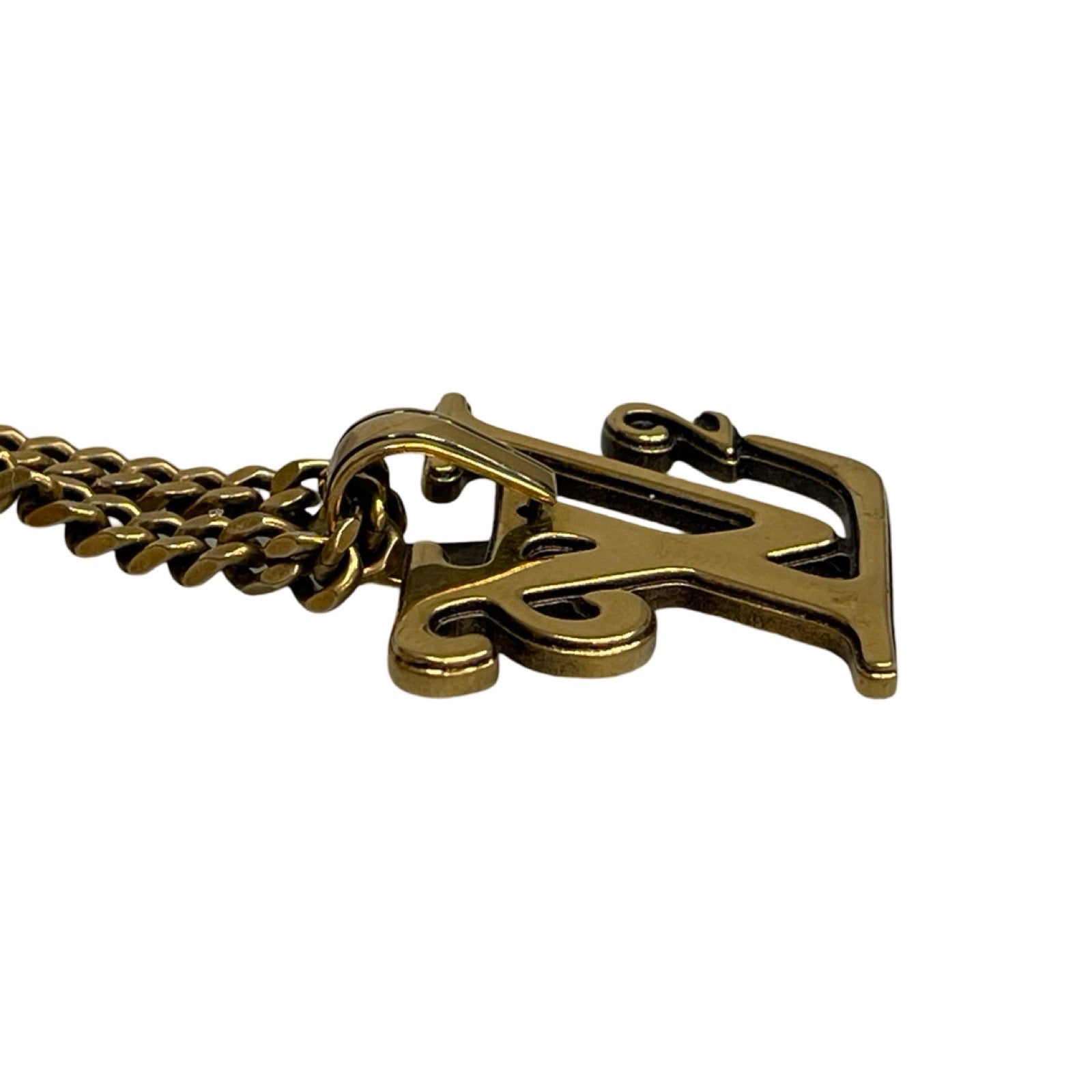LOUIS VUITTON×NIGO 2020AW Collier Squared LV Gold Necklace MP2692