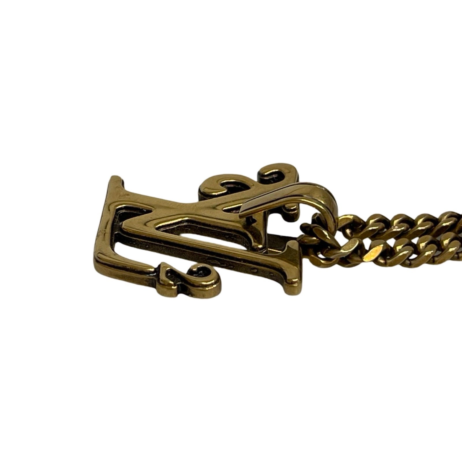 LOUIS VUITTON×NIGO 2020AW Collier Squared LV Gold Necklace MP2692