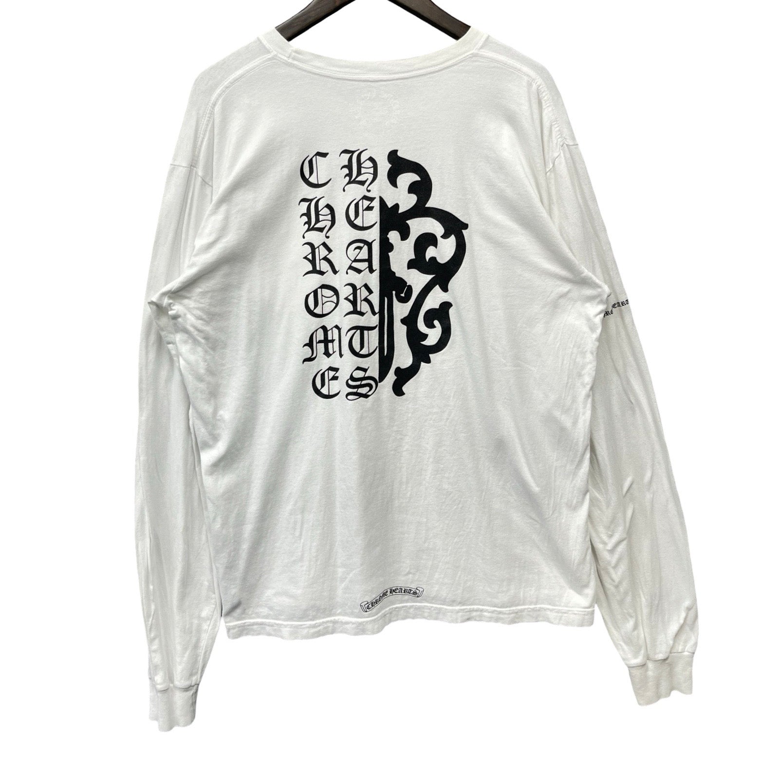 CHROME HEARTS Dagger Logo Print Long Sleeve Tee Size L