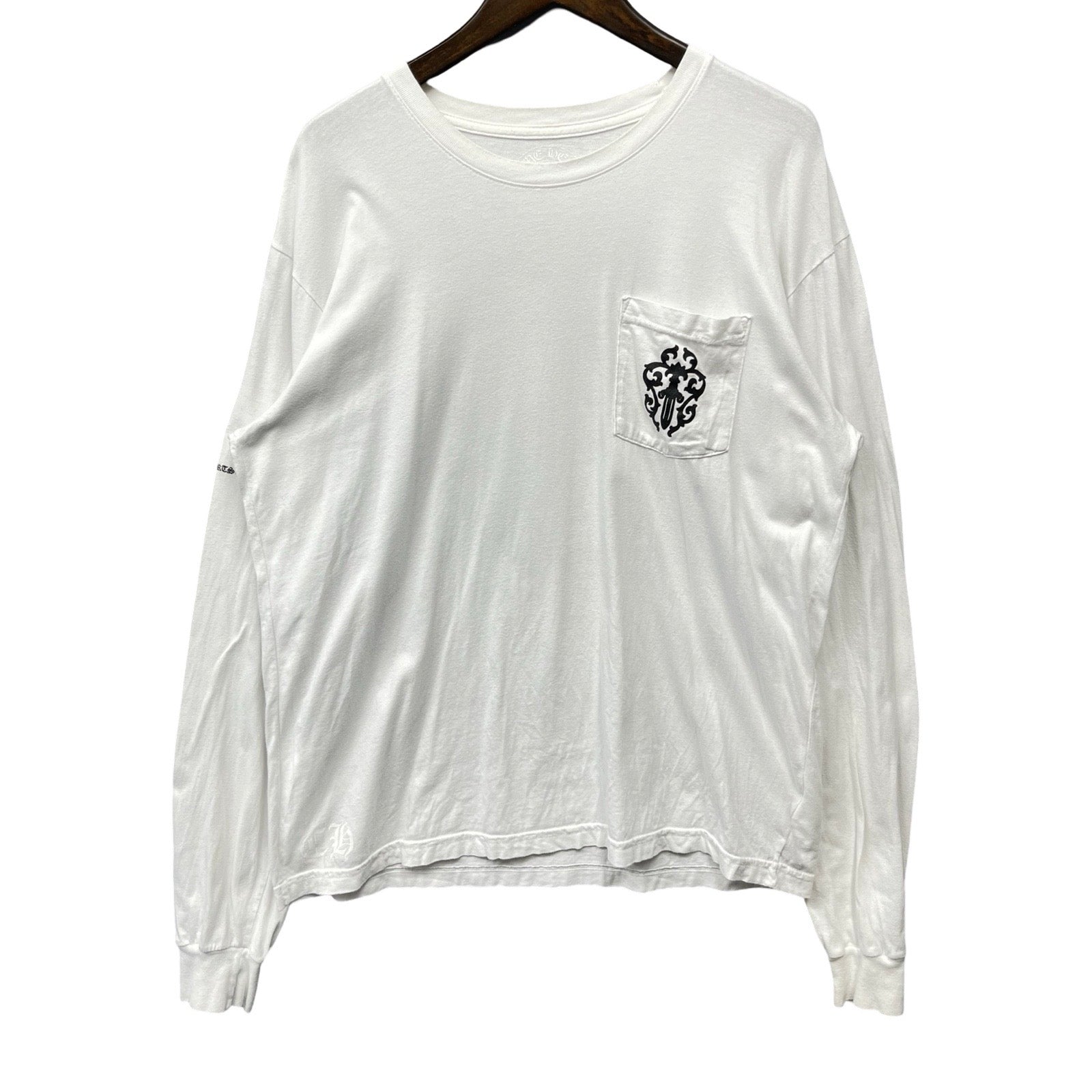 CHROME HEARTS Dagger Logo Print Long Sleeve Tee Size L