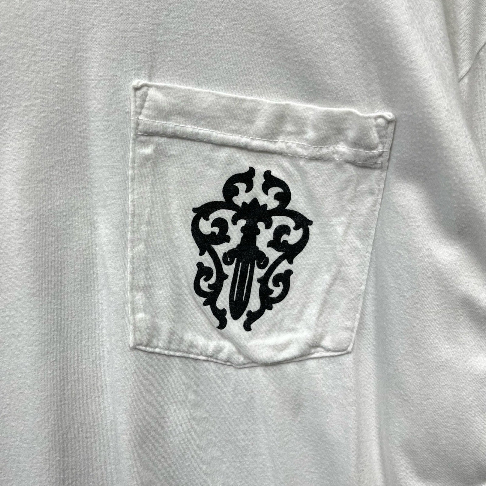 CHROME HEARTS Dagger Logo Print Long Sleeve Tee Size L